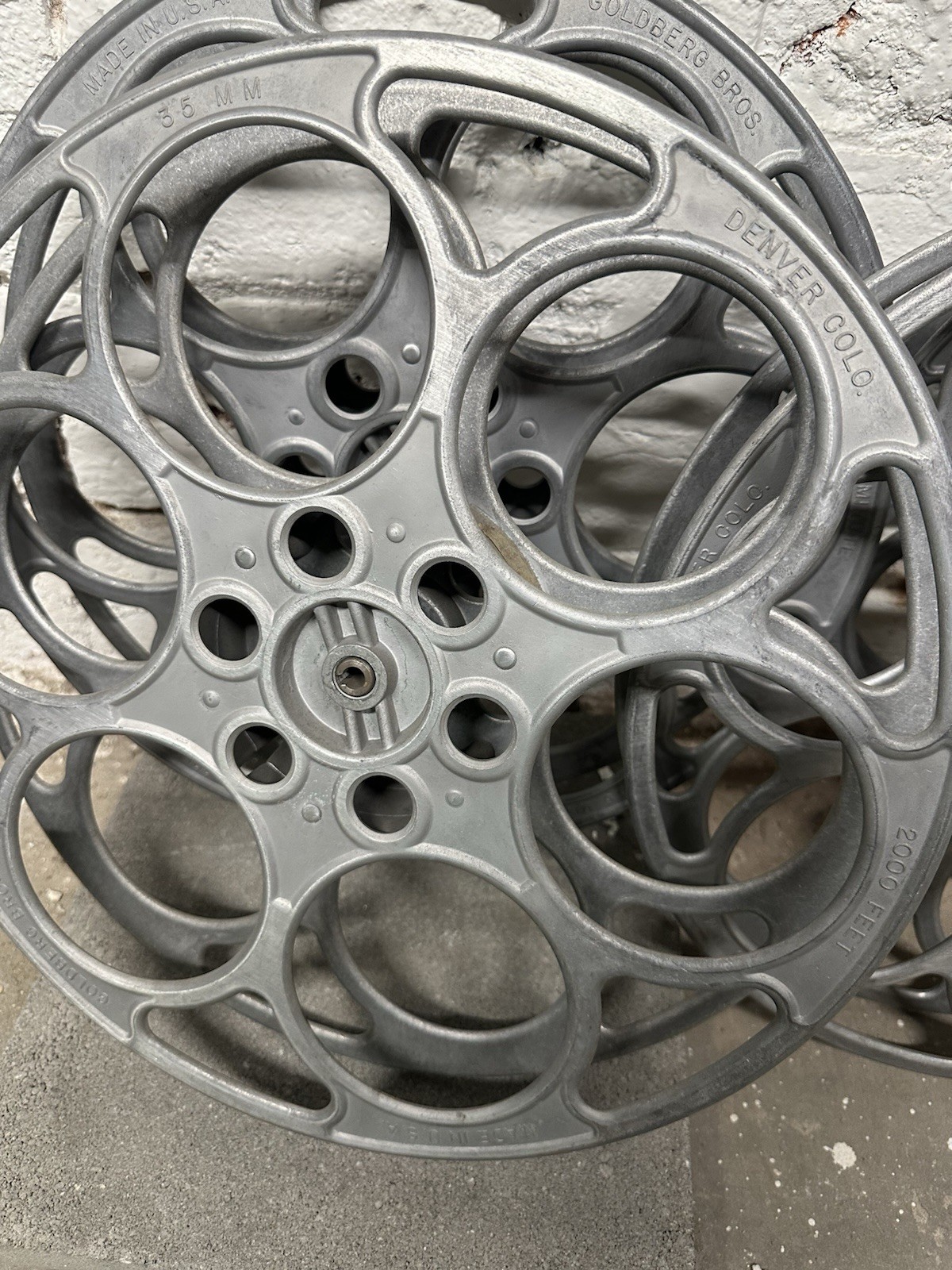 Goldberg Bros. 35mm 2000ft 20 Minute Metal Film Reels Made in USA