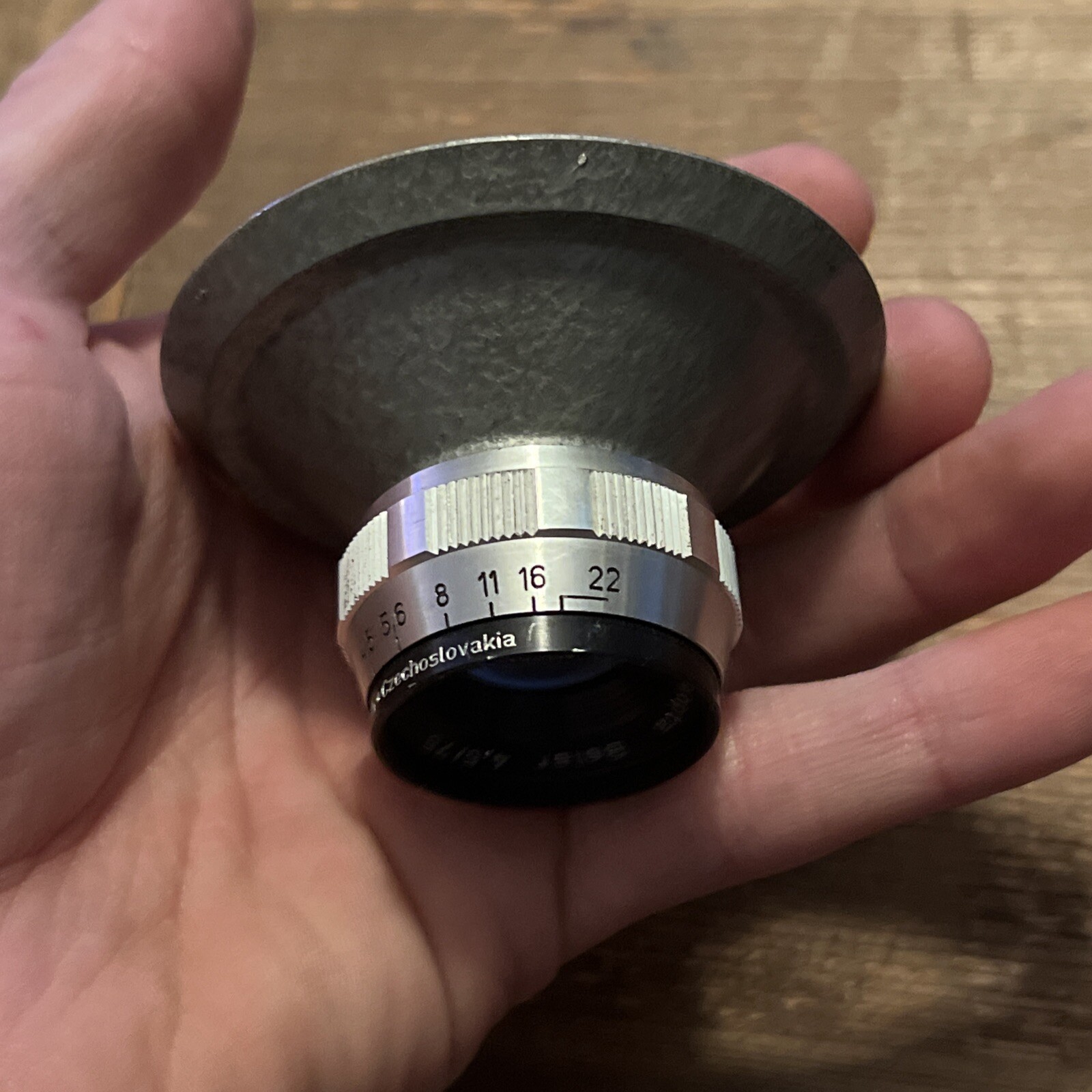 MEOPTA Belar 4,5 / 75 Vergrösserungsobjektiv Lens Objektiv+Gegenlichtblende Meop