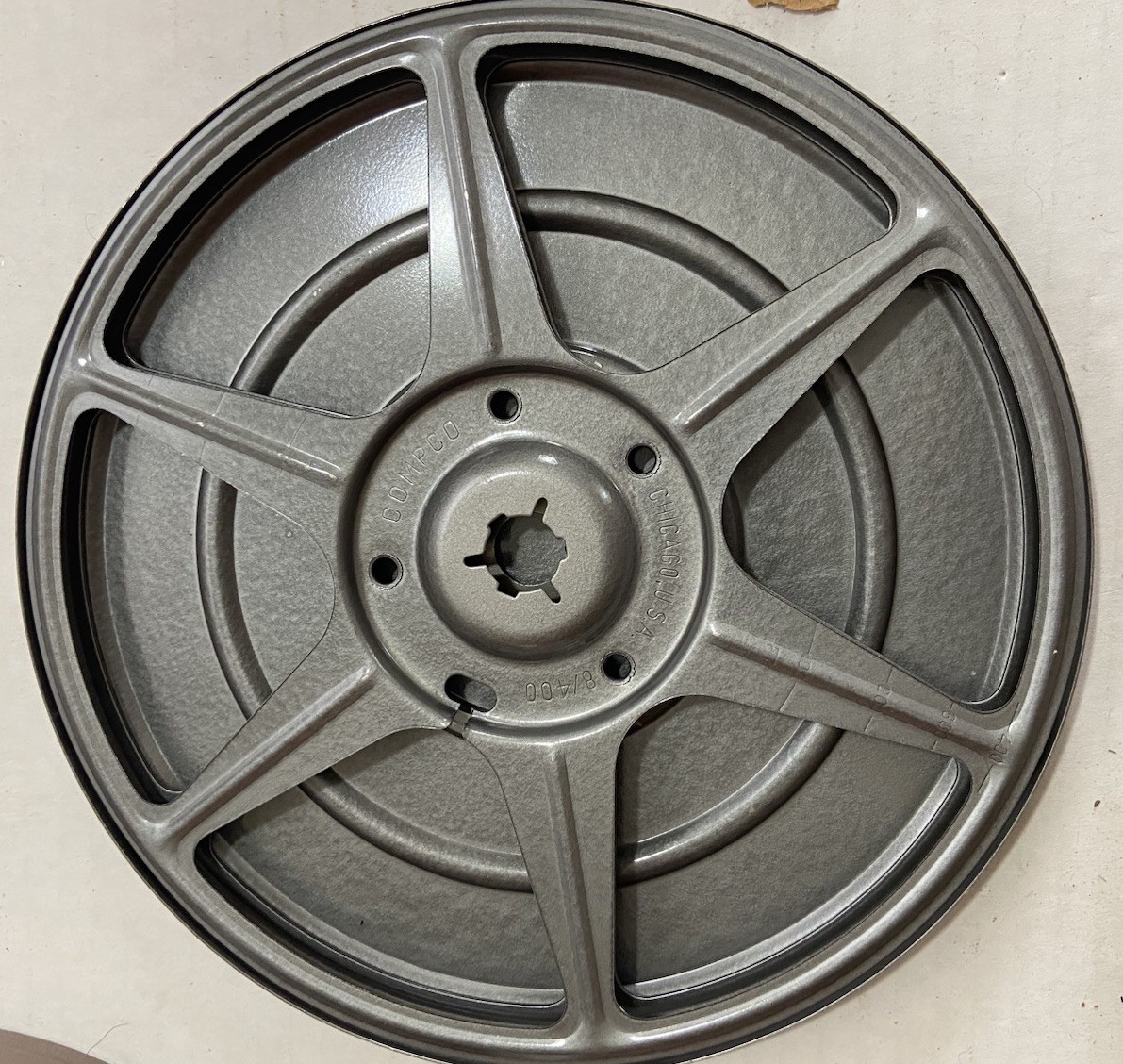 Vintage 8mm Film Metal Reel & Cans 5 Ea 7” And 1 Ea 5” 1960’s/70’s