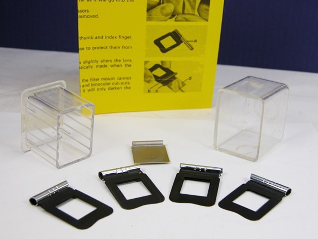 Set Of BOLEX FILTER HOLDERS With Instructions For Bolex 16mm Reflex Movie Camera