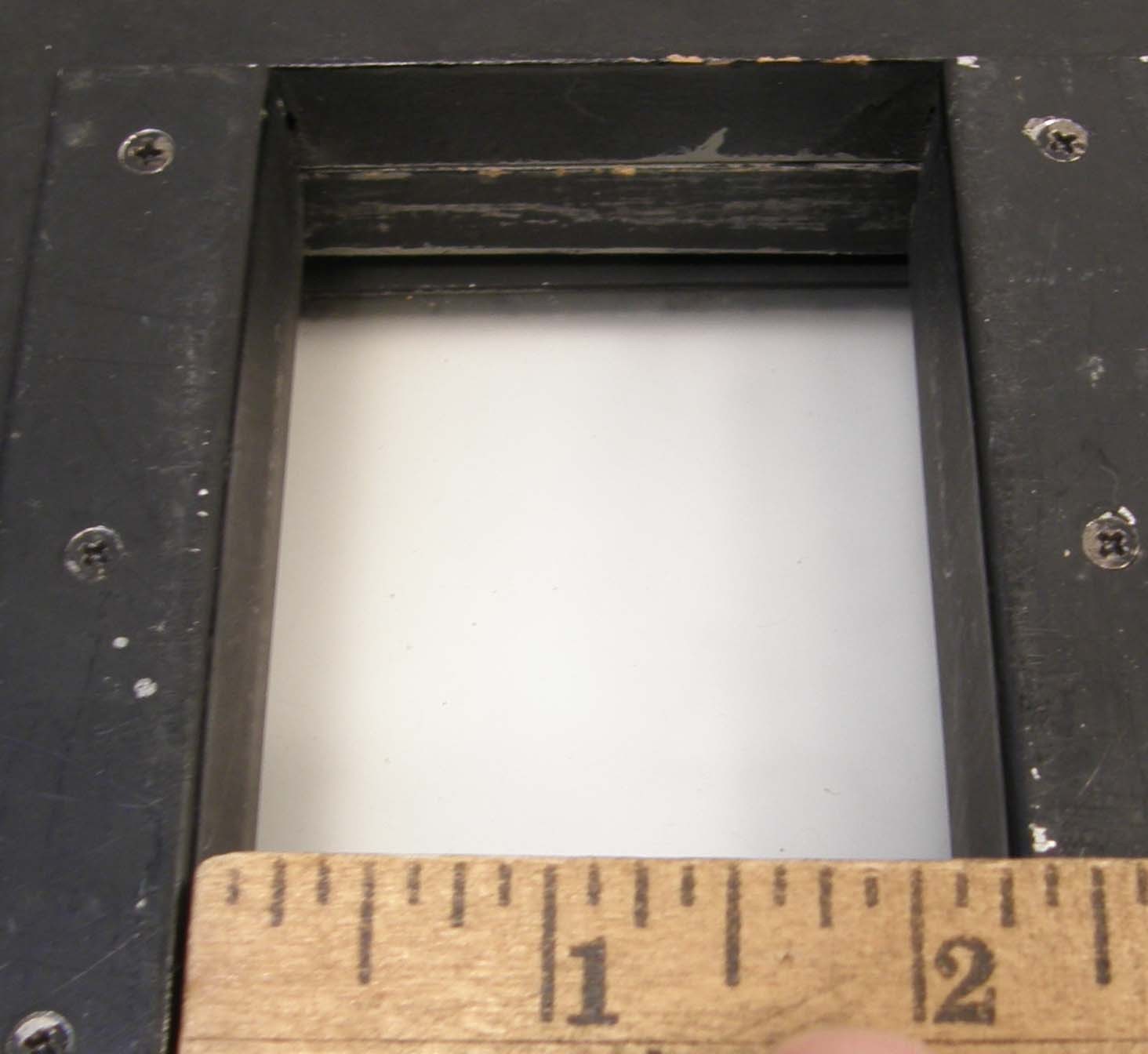 VINTAGE BURKE & JAMES GROVER SLIDING BACK 4 3/4″ X 3 1/2″ GROUND GLASS