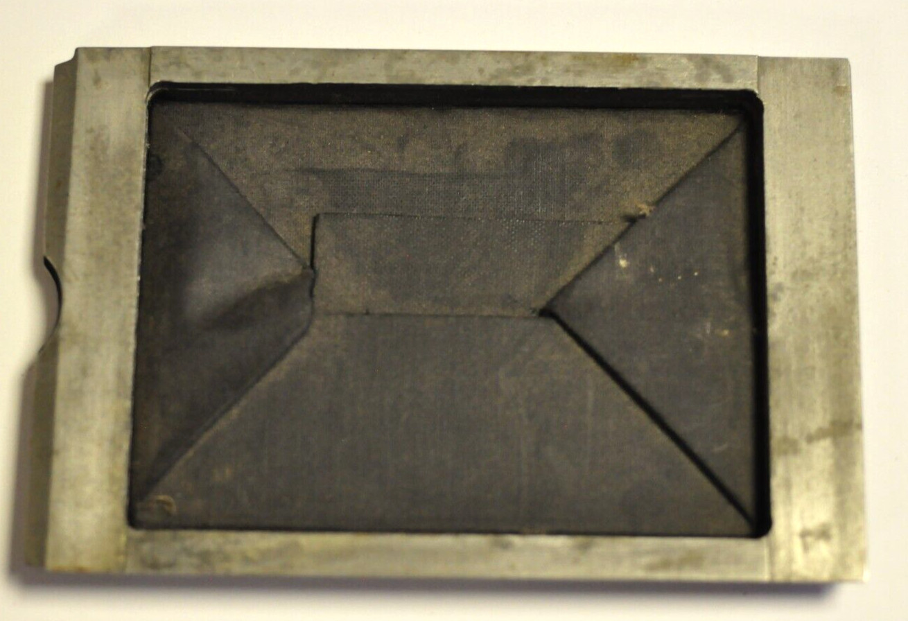 Linhof aluminum focus back for a 3 1/4 x 4 1/4″ format.