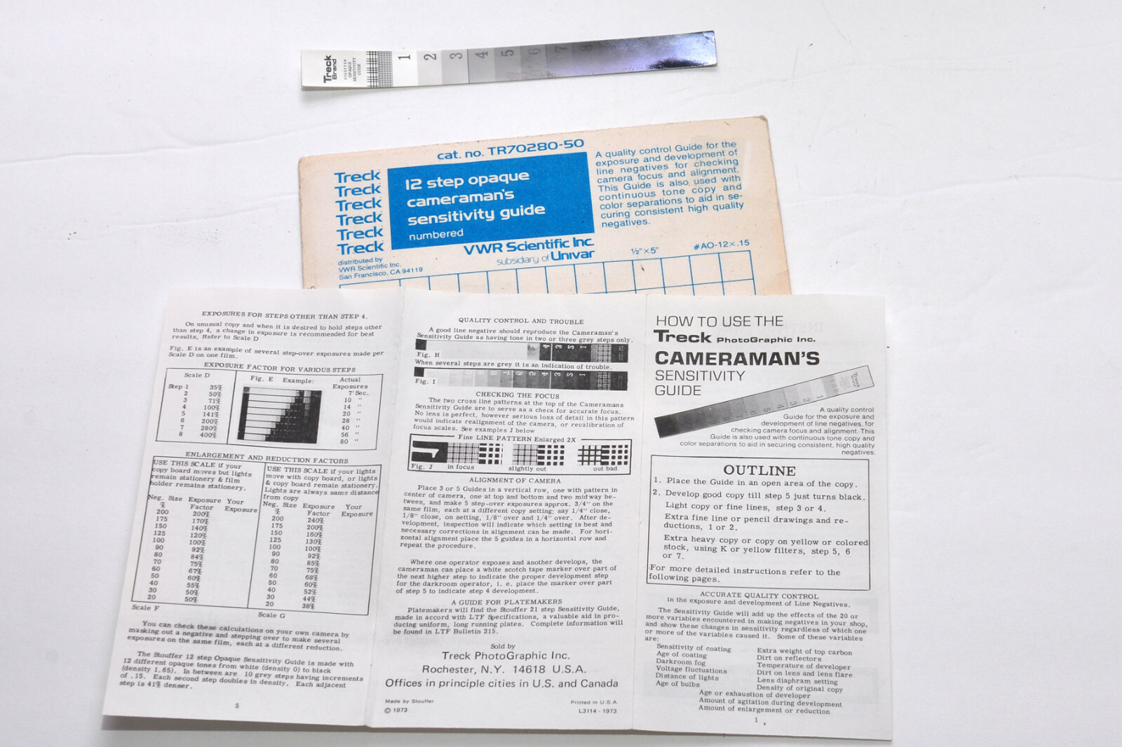 12 Step Opaque Cameraman’s Sensitivity Guide Vintage Tone Copy Color Separation