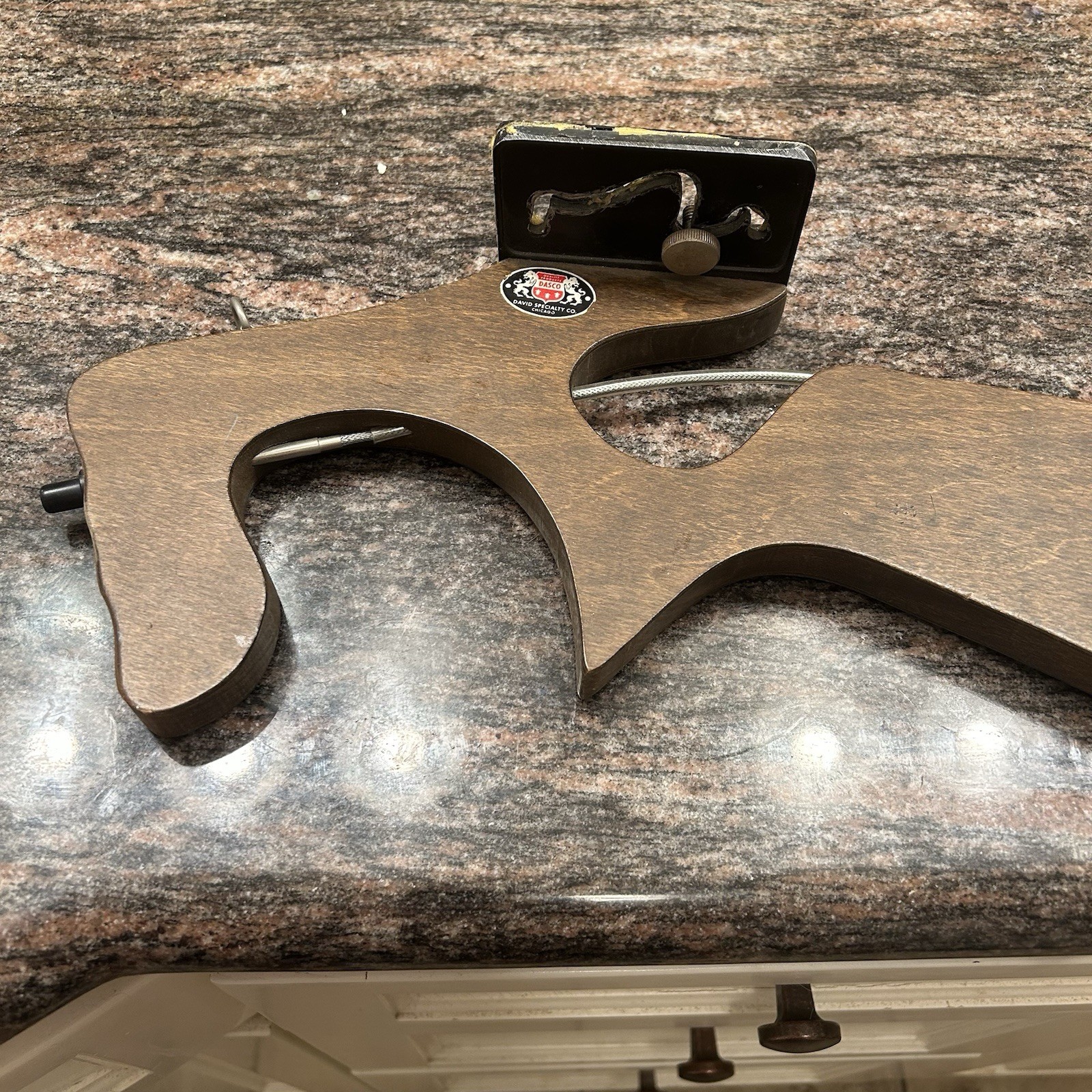 Vintage Dasco Camera Mount Wood Gun Rifle Stock w/ Cable Trigger Shutter