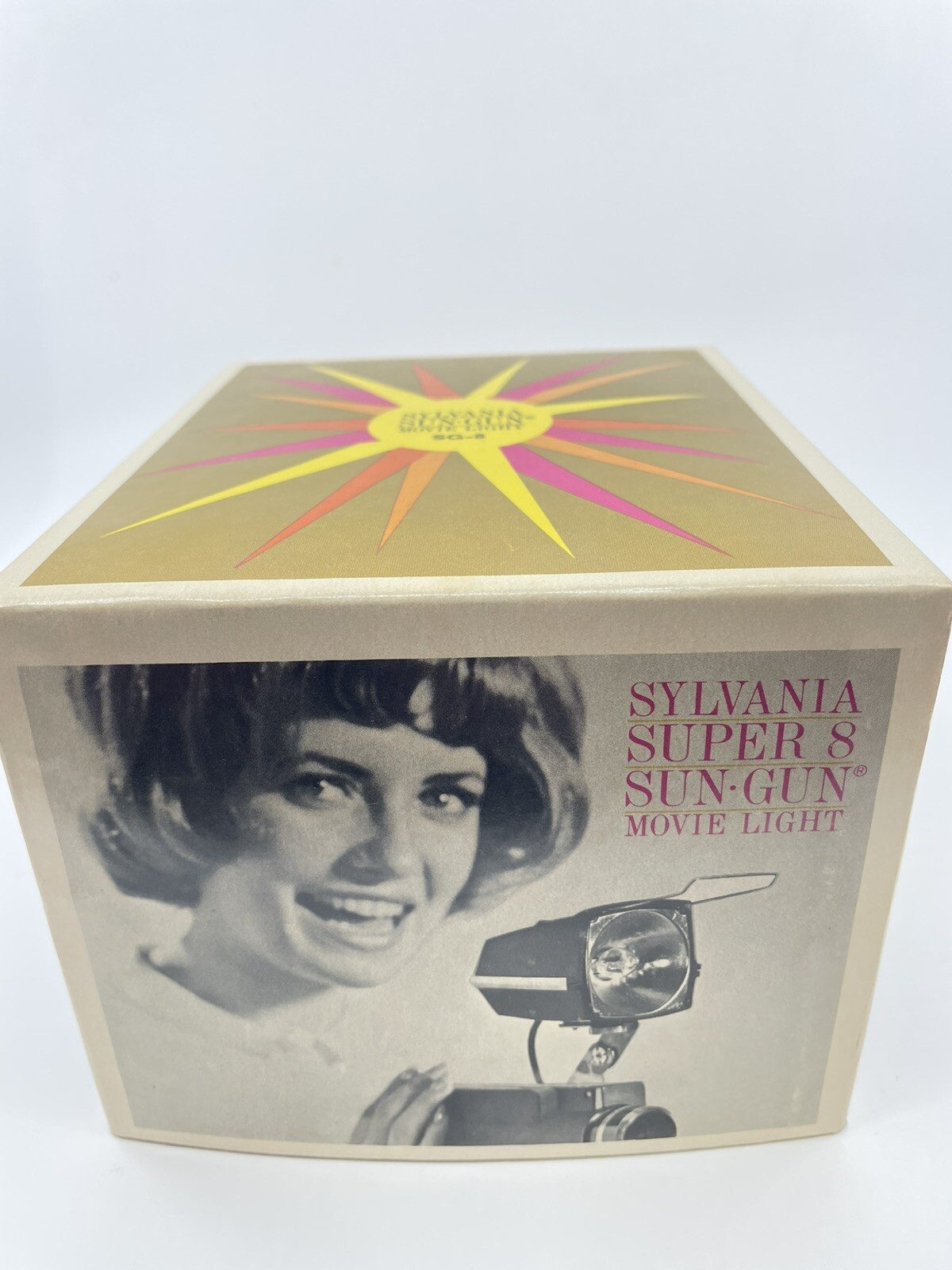 Vintage Sylvania Super 8 Sun-Gun Movie Light Model SG-8 With Box And Manual