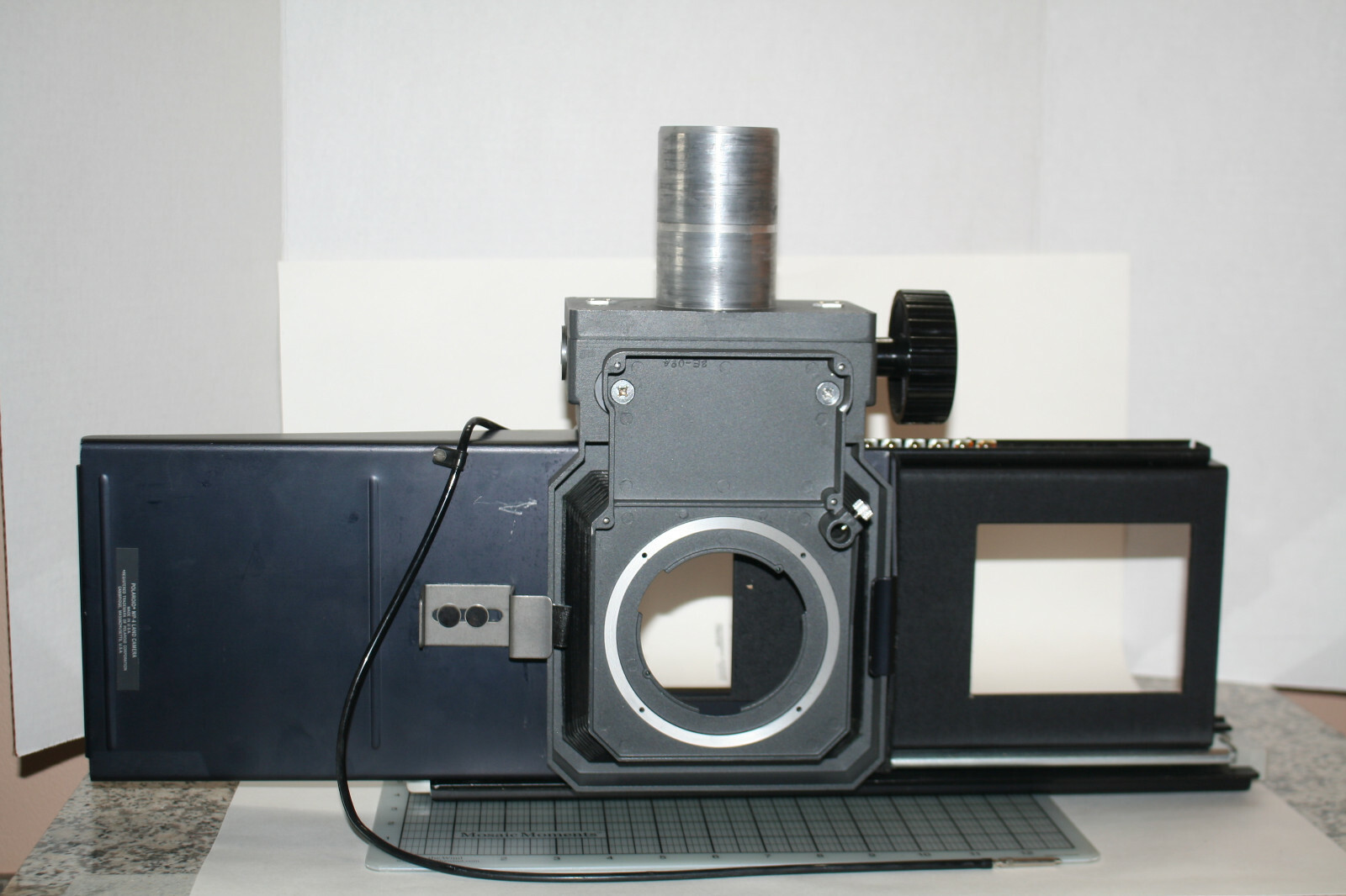 POLAROID MP-4 FOCUSING BELLOW HEAD W/ 4×5 SLIDING CAMERA HEAD *