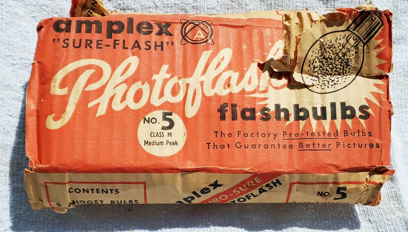 **Amplex Photoflash Flash bulbs No. 5 Class M Medium Peak**
