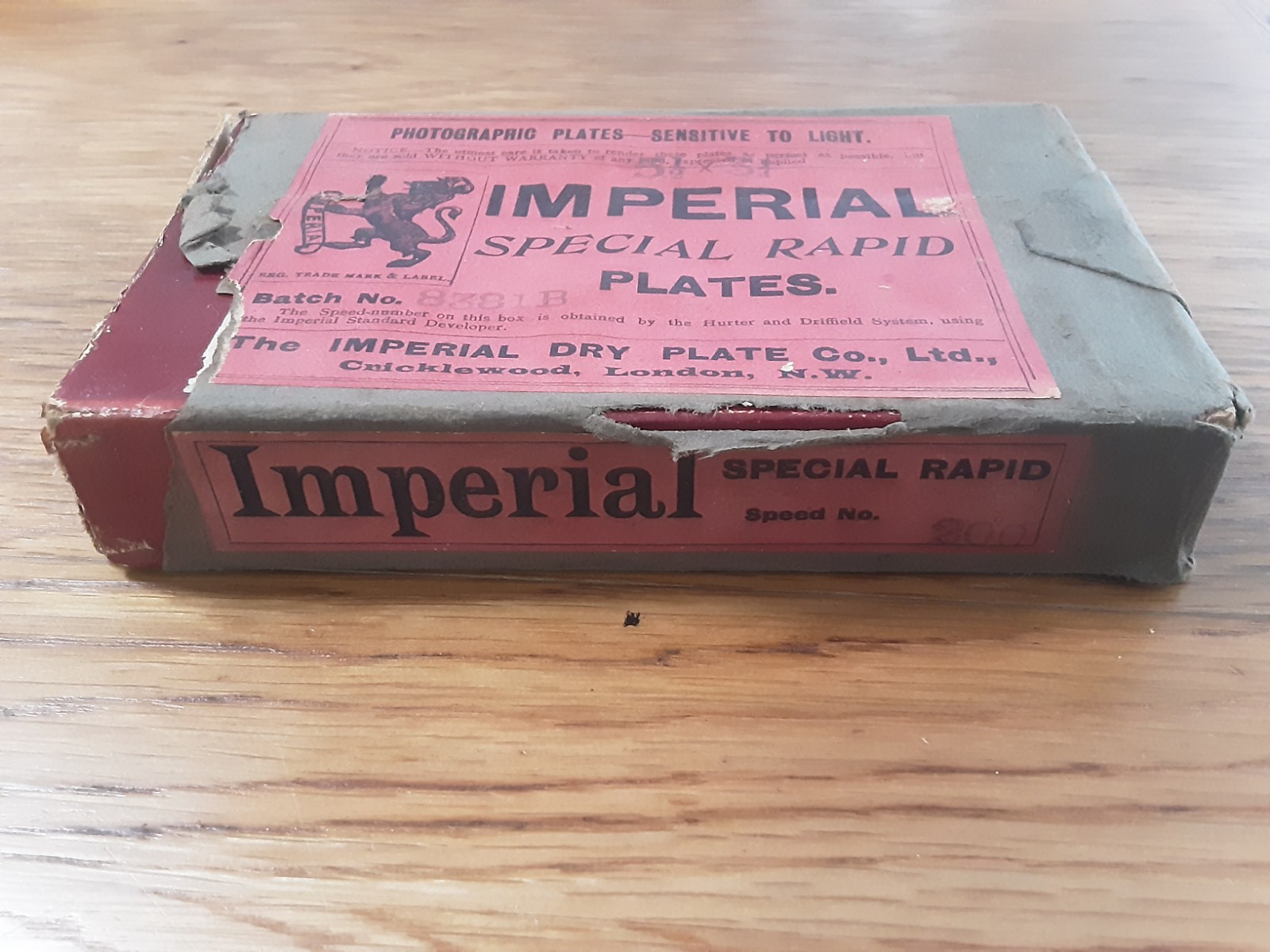 Rare Antique Box Of Photographic Plates, 5 1/2 x 3 1/4, Imperial Dry Plate Co