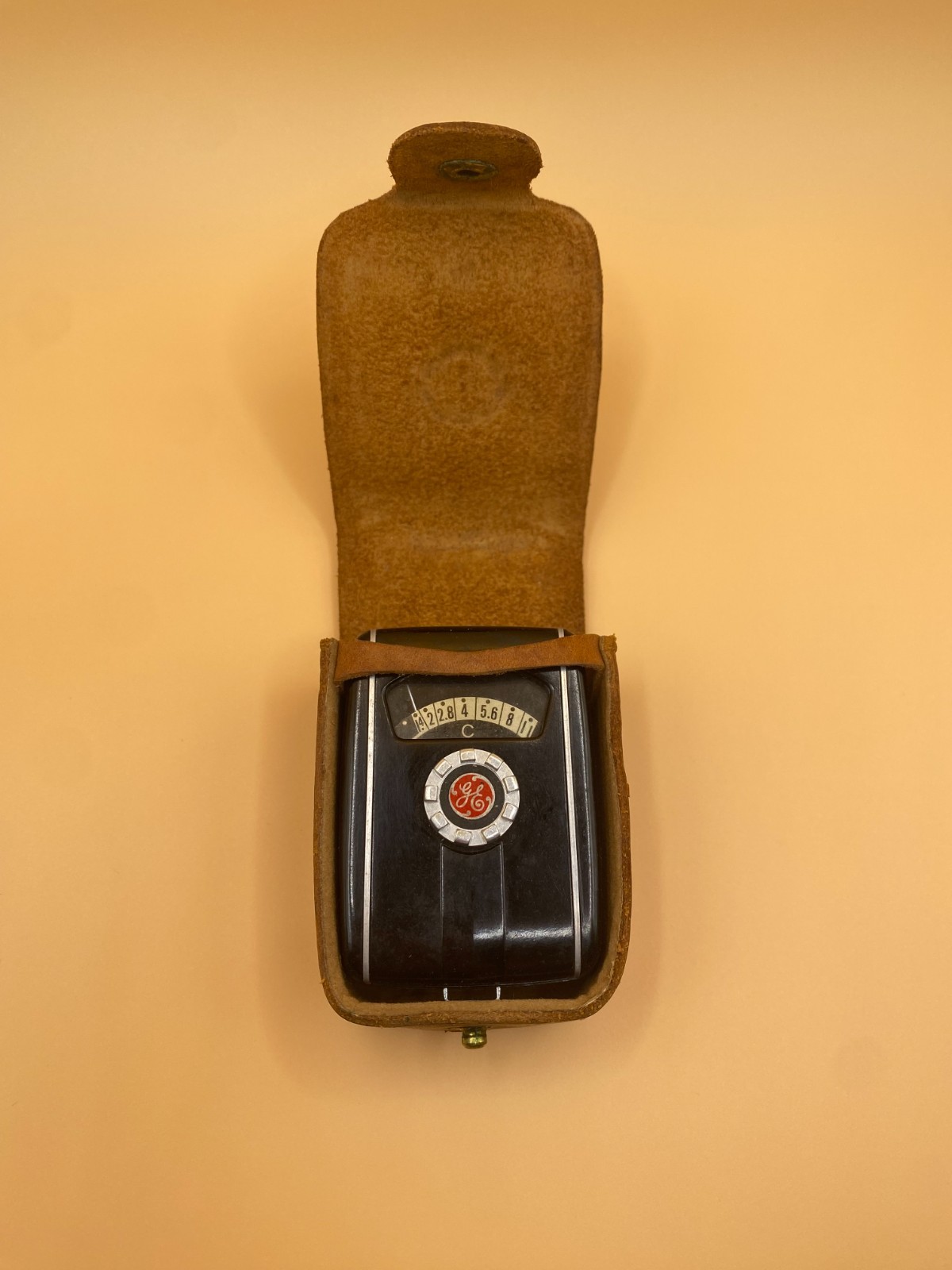 Vintage GE General Electric Type PR-30 Mascot Exposure Meter w/Leather Case