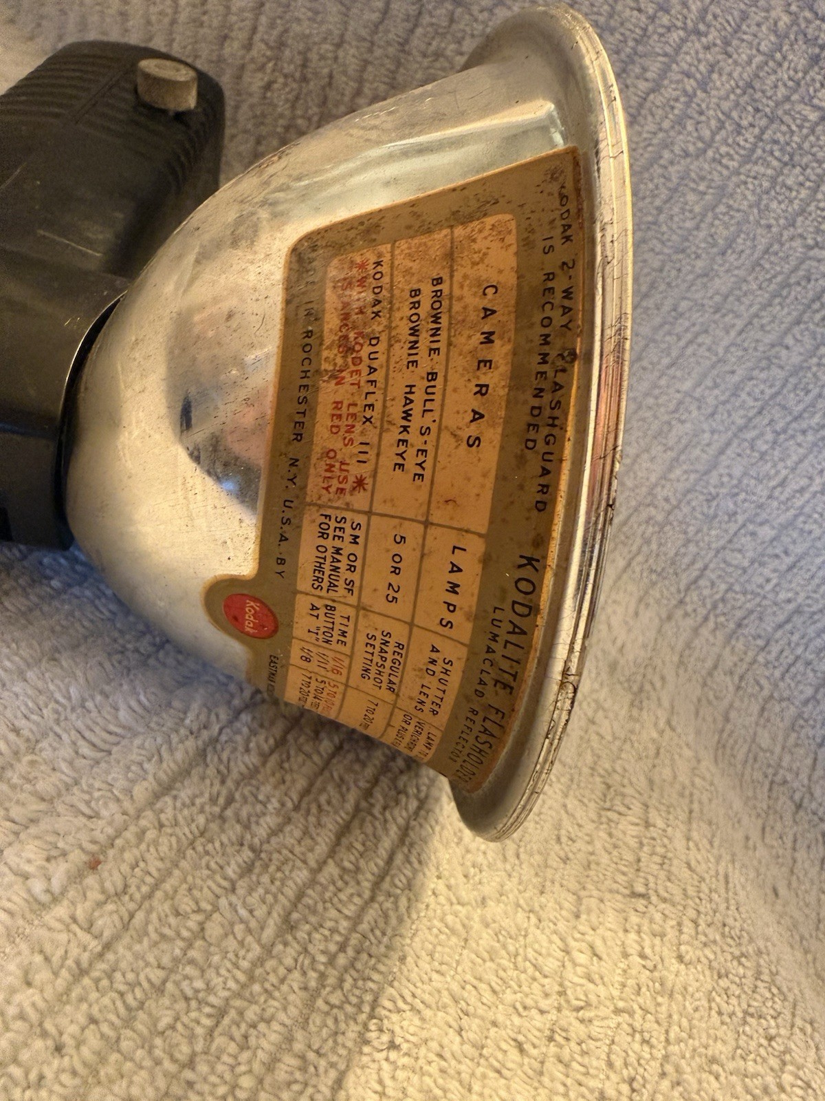 vintage Kodalite Flasholder Kodak Flash Lumaclad reflector, untested, decor