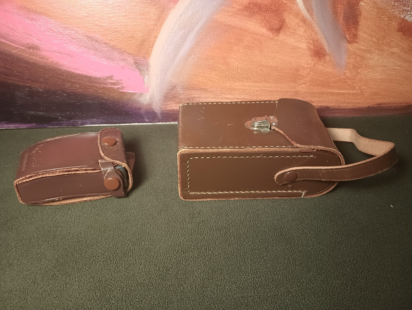 Walz Camera Flash B-BC Type Sermonic Light Meter Gauge Vintage Leather Cases