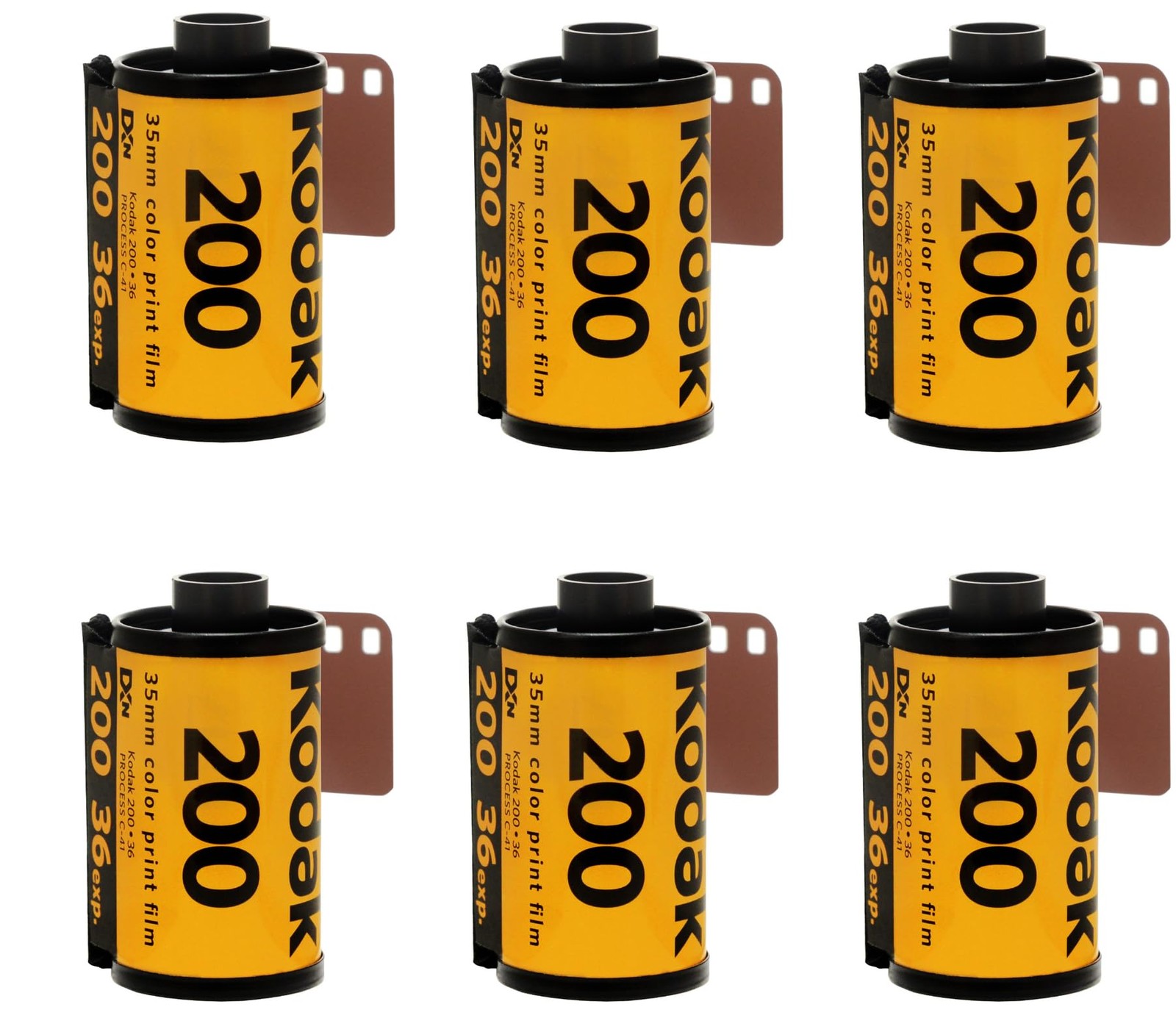 Kodak Gold 200 35mm Film Bundle, 6 Rolls 2×3 Pack, 36 Exposures Each, for 35m…
