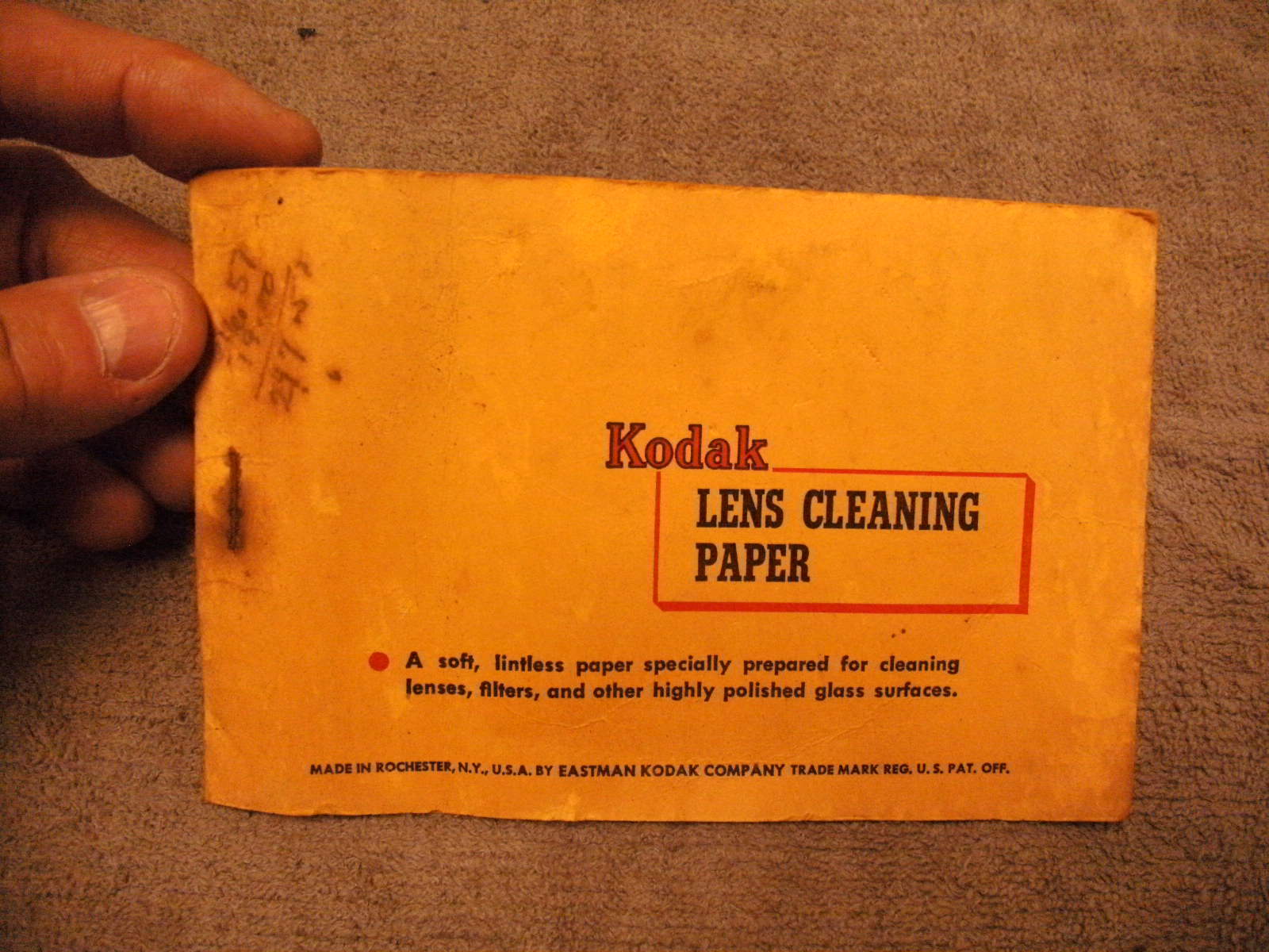 Vintage Packet of Kodak Lens Cleaning Paper, Used