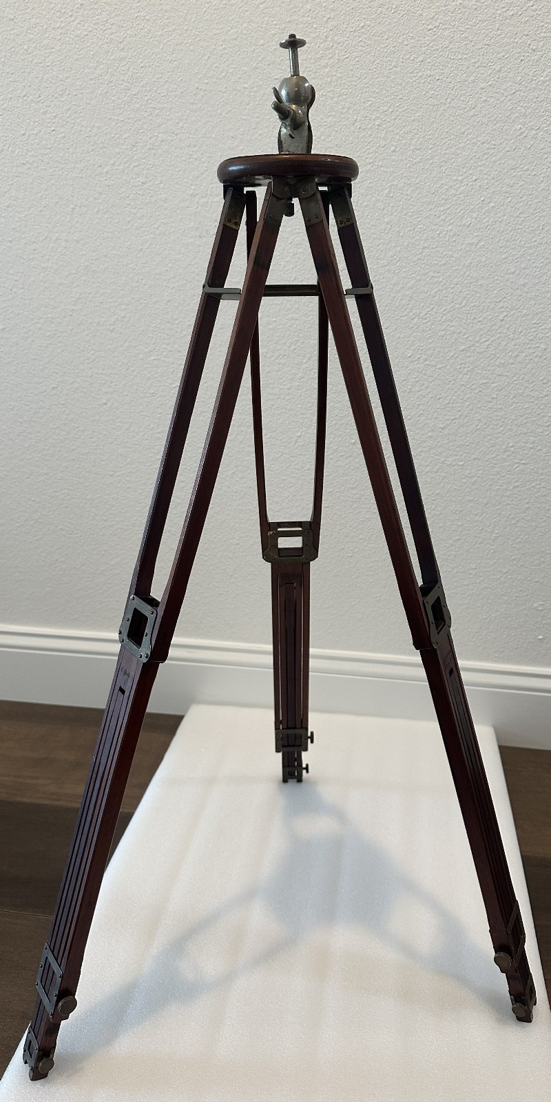 Antique Crown Tripod No. 1 Wood & Brass Folmer Graflex Corp Crown Rochester NY