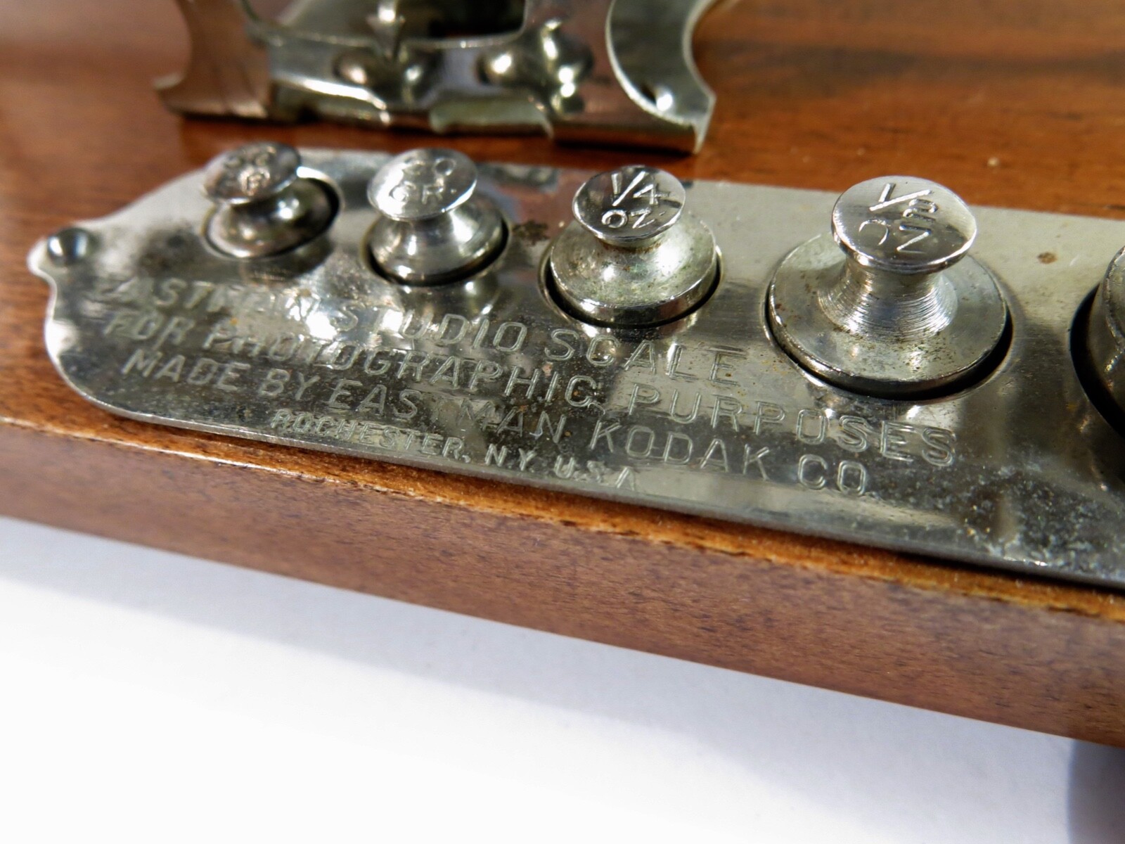Antique Kodak Studio Scale with Weights — Refinished Base plus New Feet