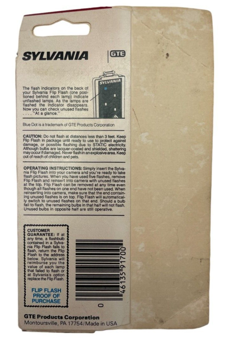 Sylvania Flip Flash Super 10 Flash Bar, Blue Dot, 10 flashes per pack, Lot of 2