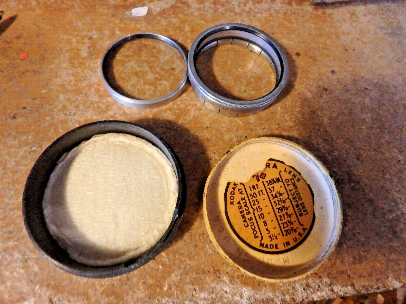 2U- vintage kodak tin with lens and adaptor- series VI 121/32 and Portra