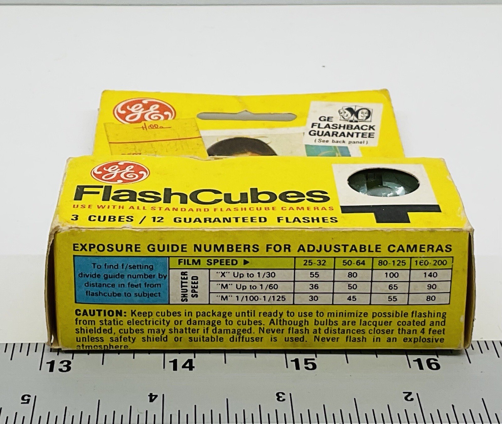 Vintage Pack of 3 GE General Electric FlashCubes Flash Cubes Camera