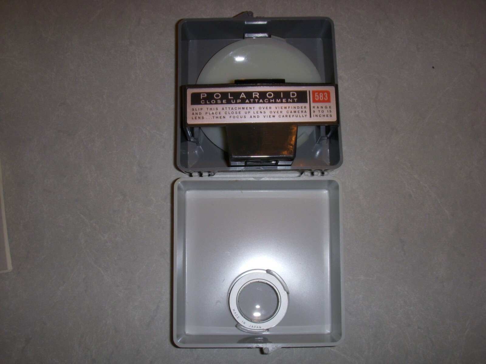 Vintage POLAROID CLOSE-UP KIT #583 FOR CAMERAS, ORIGINAL BOX, CASE, AND MANUAL!