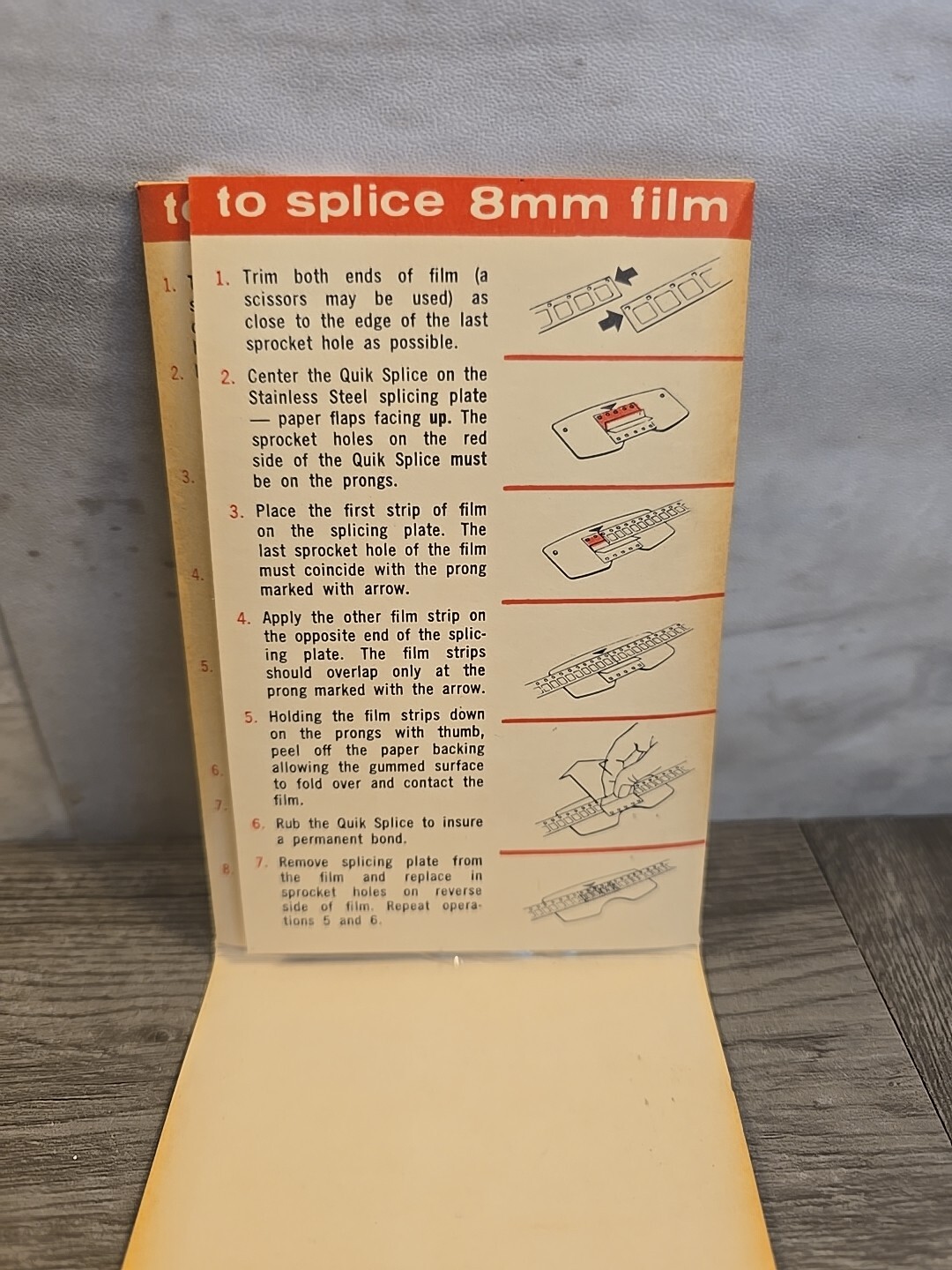 Vintage 1957 HP Quick Splice Kit 8 mm Film Hudson Photographic Industries