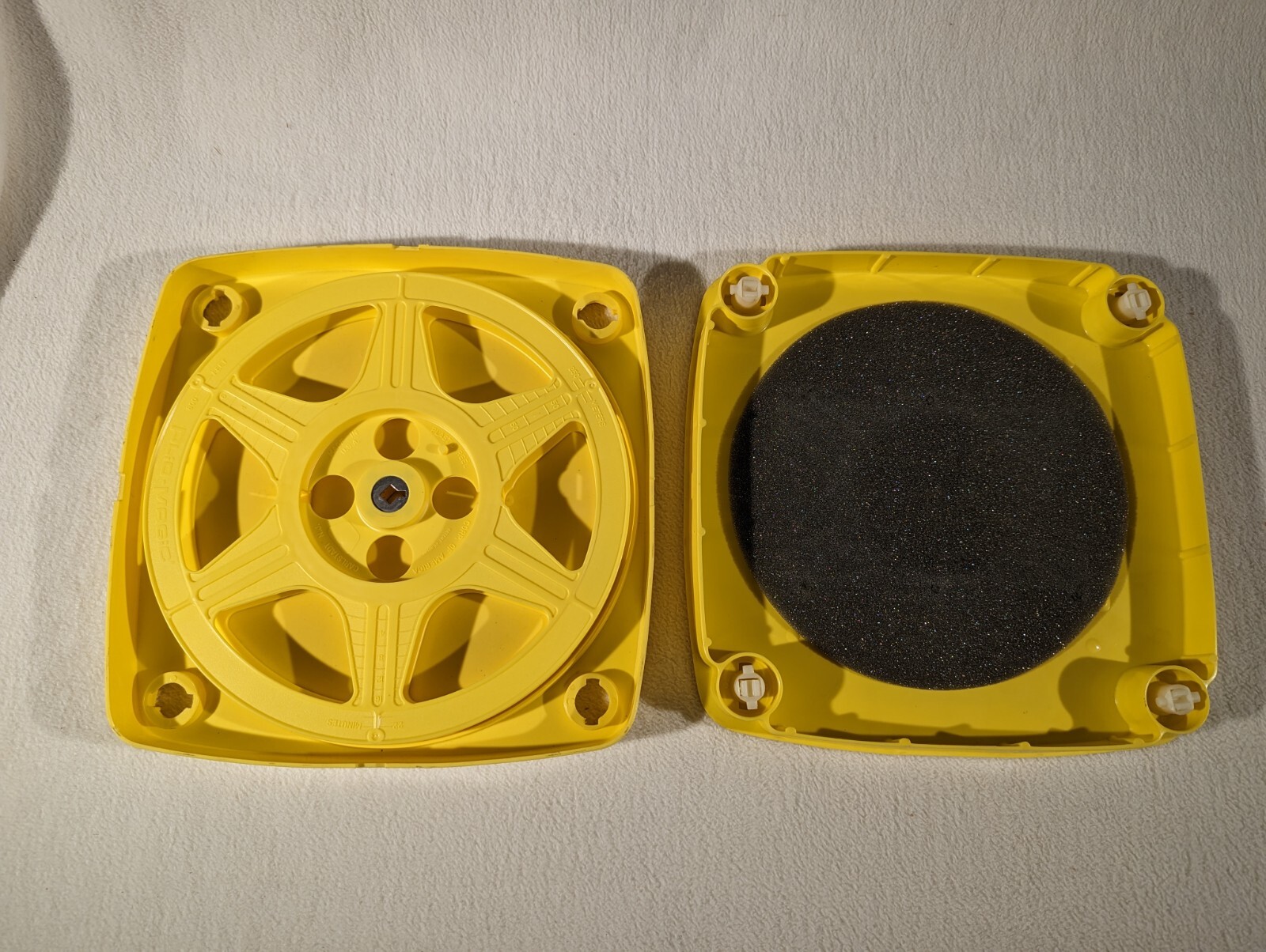 Vtg 8mm or 16mm Film Plastic Reel & Locking Hard Mailer Case ~ No Film