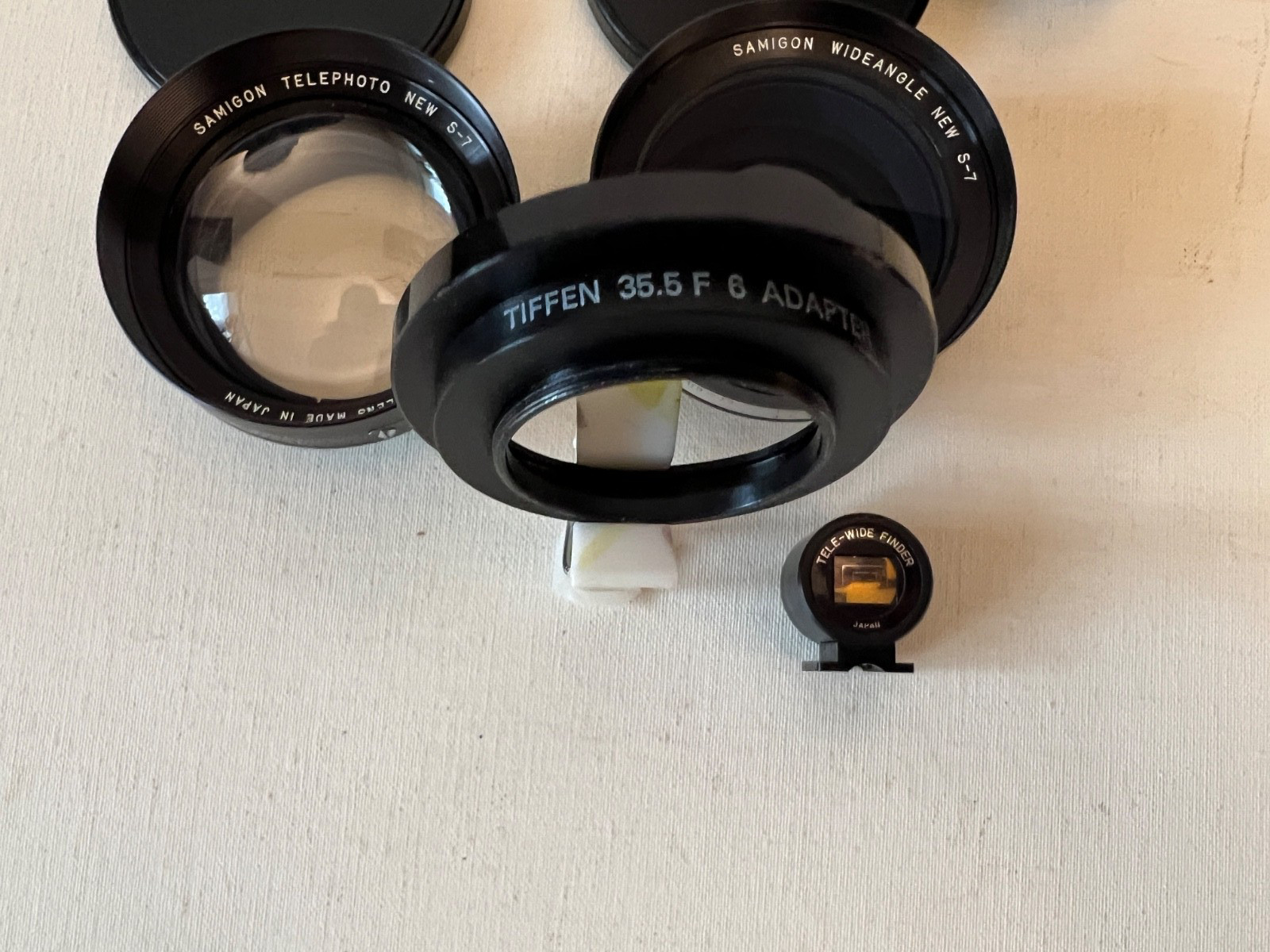 Samigon Wide Angle & Telephoto 2 LENS Set w/ case, Telewide Finder, Tiffen 35.5F