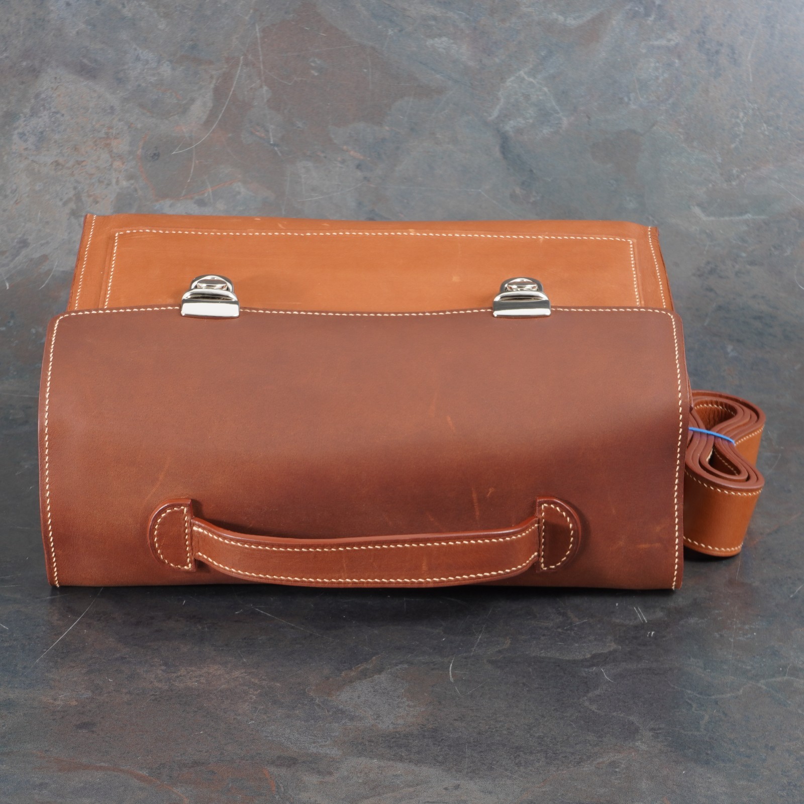:Decrypto Custom Brown/Tan Swift Leather Camera Bag for Leica M – 1 of 1