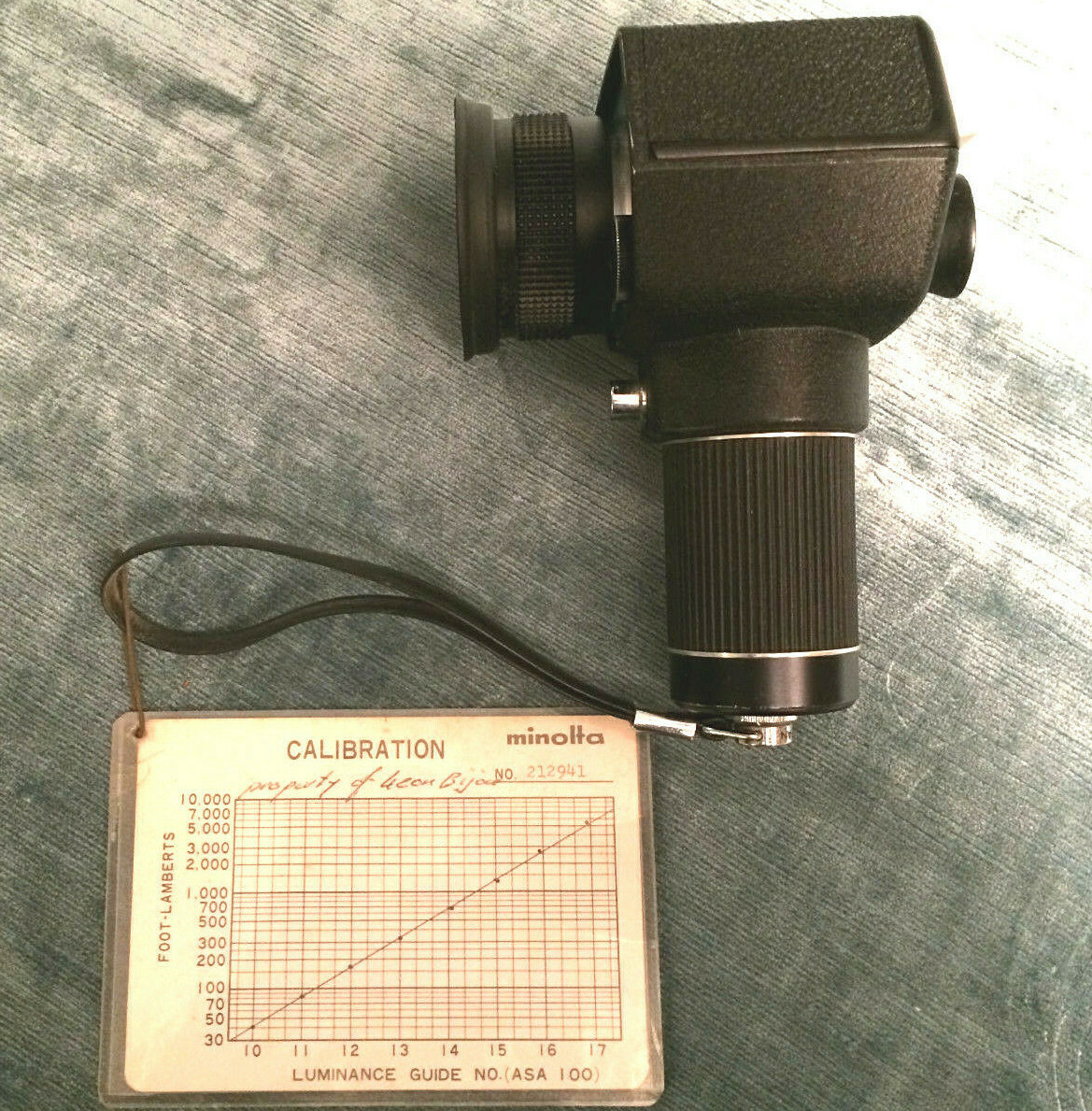 VINTAGE FILM CINEMA LIGHT METER, MINOLTA AUTO-SPOT 1* MITCHELL ARRI ZEISS BALTAR