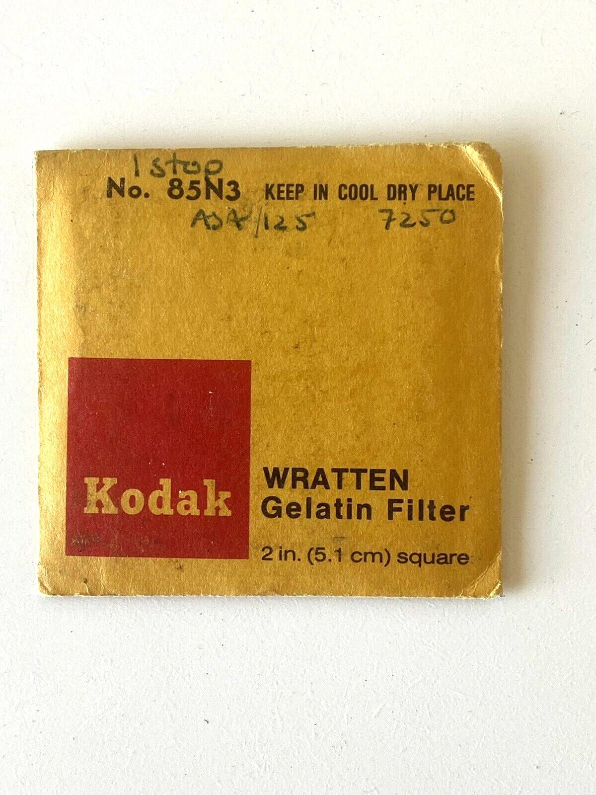 85N3 Kodak Color Compensating Gelatin Filter 2″ x 2″