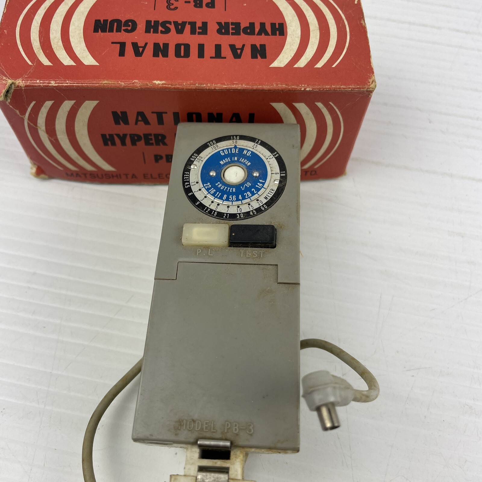 NATIONAL HYPER FLASH GUN PB-3 PHOTOGRAPY CAMERA PHOTO Untested