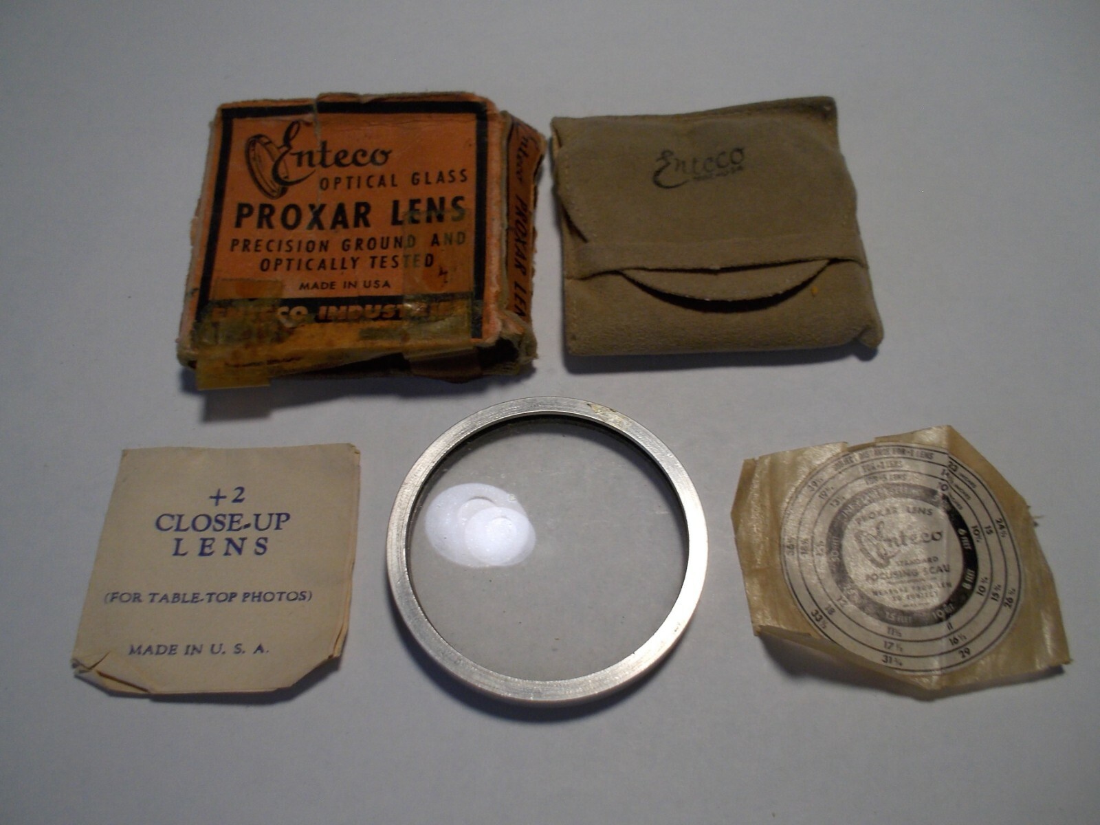 Vintage Enteco Proxar Lens Set Includes 1+, 2+ and 3+ Ultra Close-up Lenses