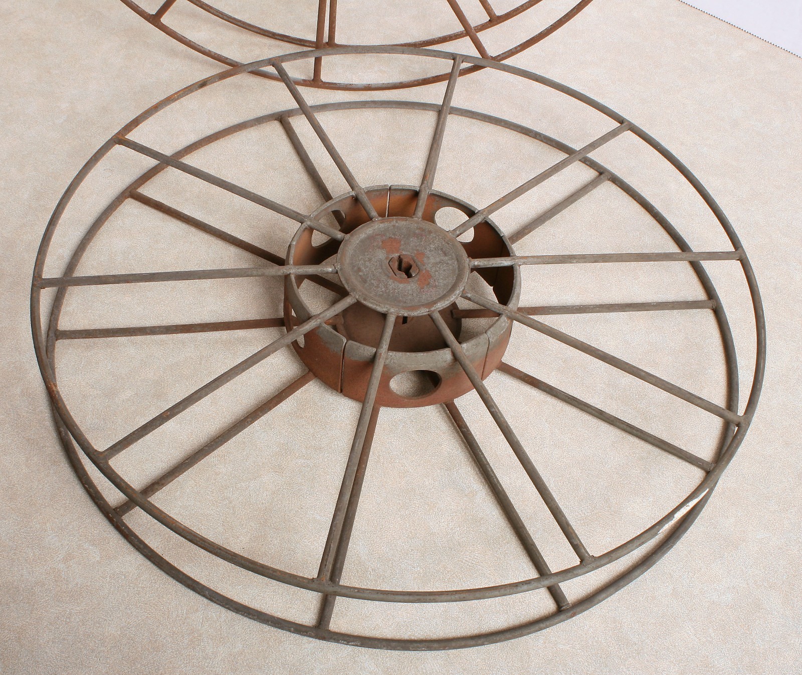 TWO 35MM WIRE MOVIE FILM REEL 15″ DIAMETER FOR FILM USE OR DISPLAY