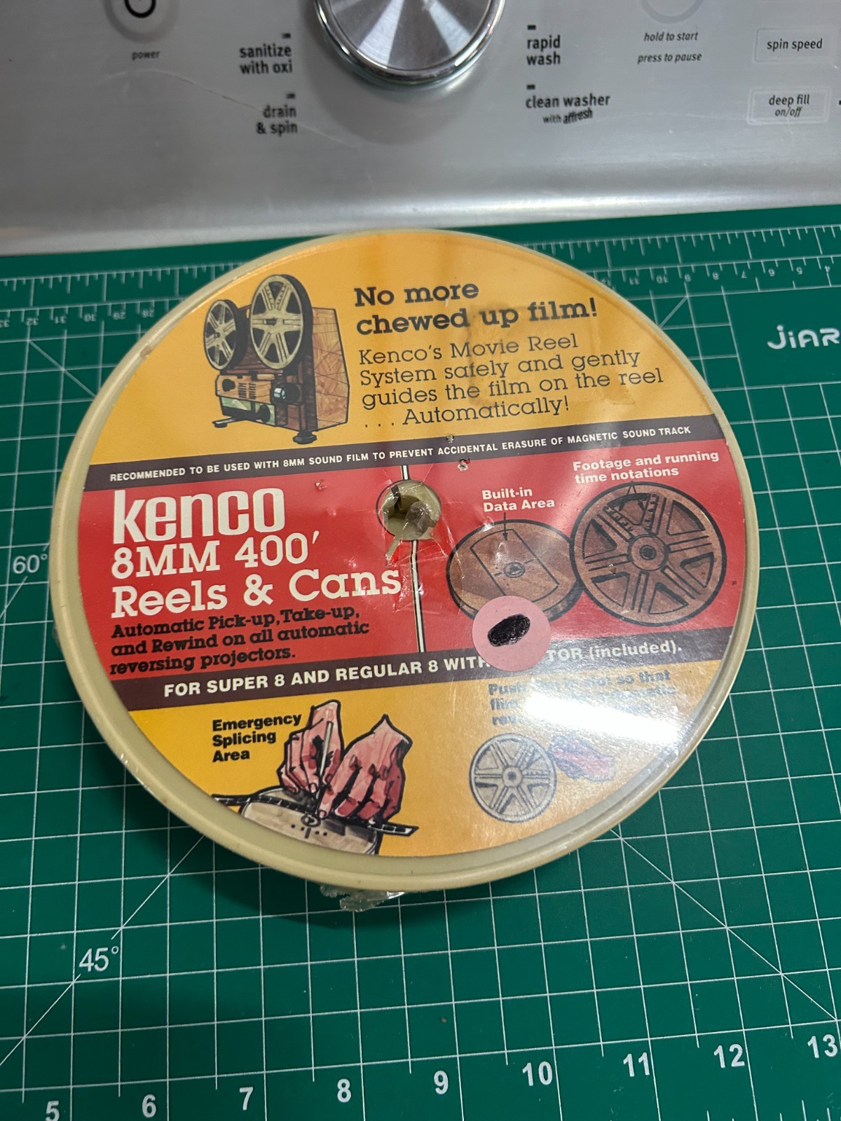 NOS pack of 3 VINTAGE Kenco Plastic 7″ 400′ 8mm Movie Film Reels & cans