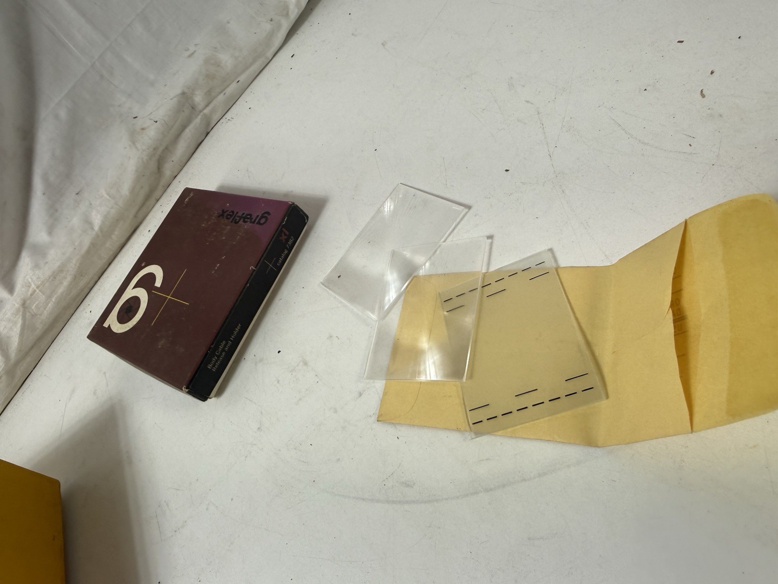 Vintage Graflex XL Viewfinder Slides Ground Glass Guides Parts & Original Box