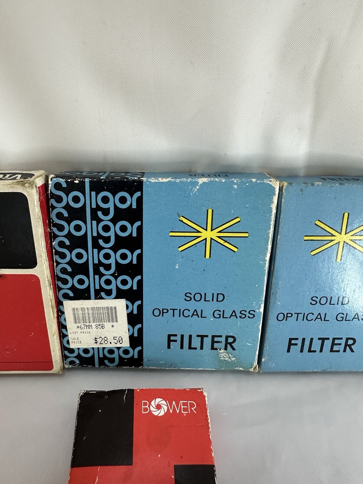 Lot of Vintage Camera Filters 3 – Soligor, Vivitar, Bower Ring Adapter