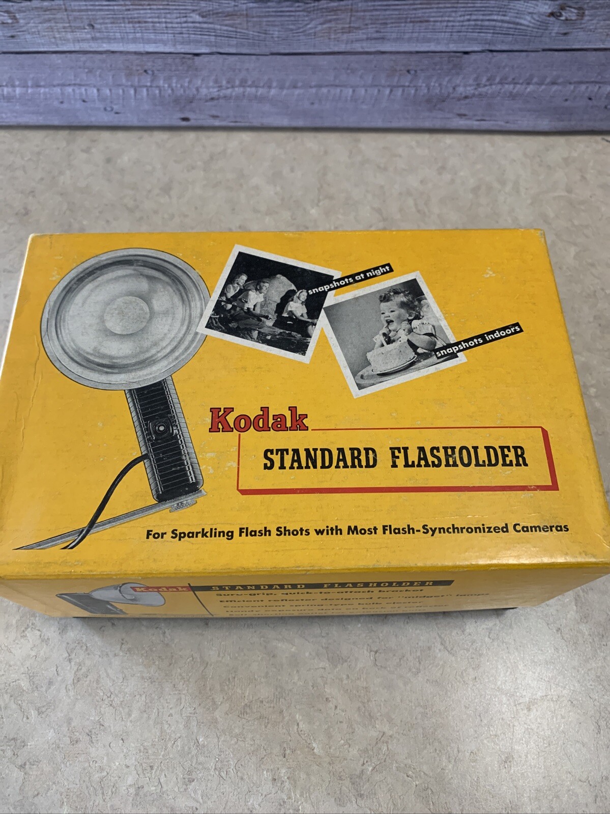 Vintage Kodak Standard Flash Holder w/ Bracket, Box, etc.