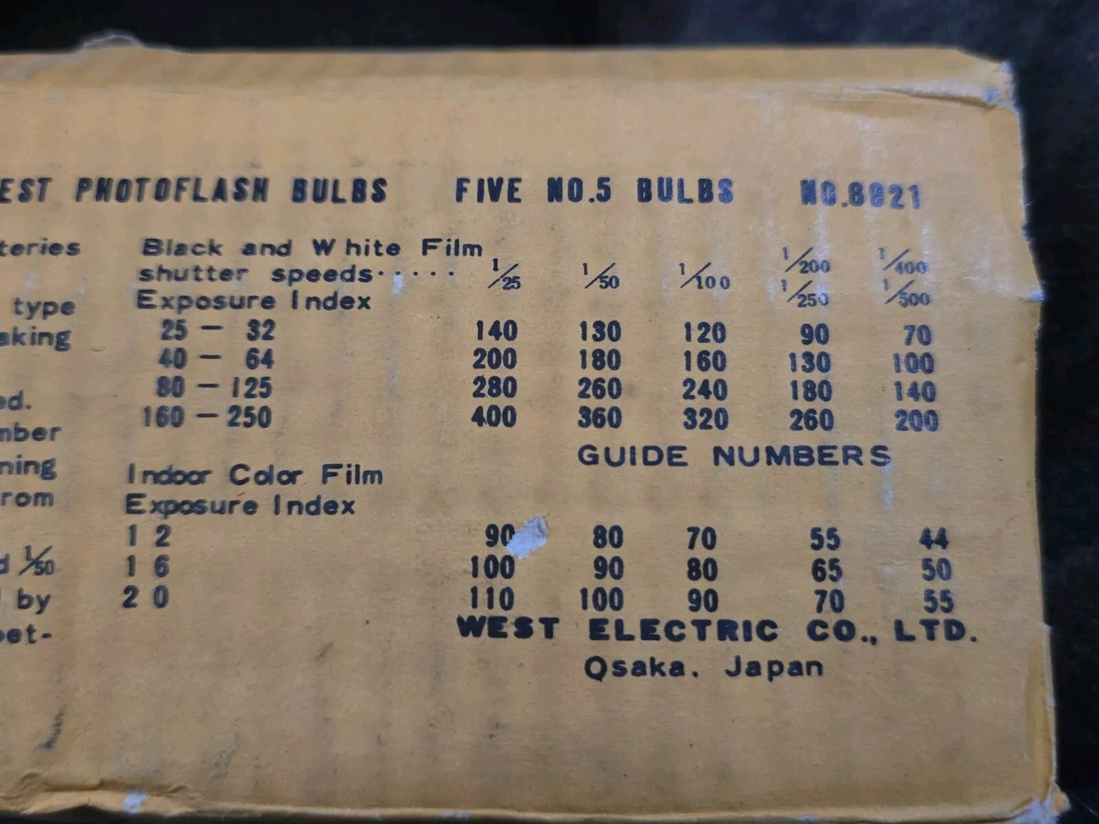 Vtg NOS West M-2 Flash Bulbs Super Speed Flash Bulbs, 2 Partial Boxes – 8 Bulbs