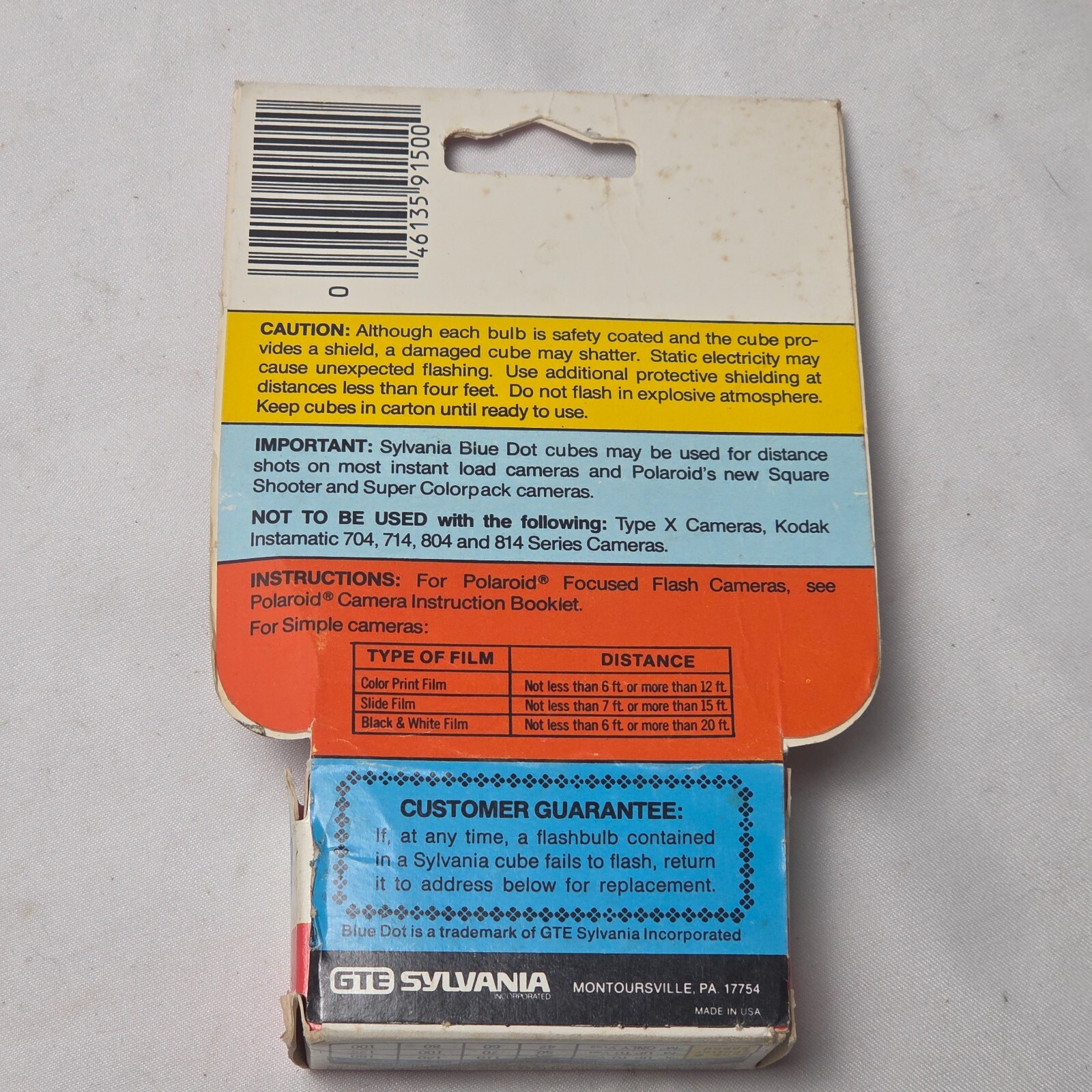 VTG Sylvania Blue Dot Flash Cubes Lot of 10 Cubes Hi-Power Polaroid Cameras