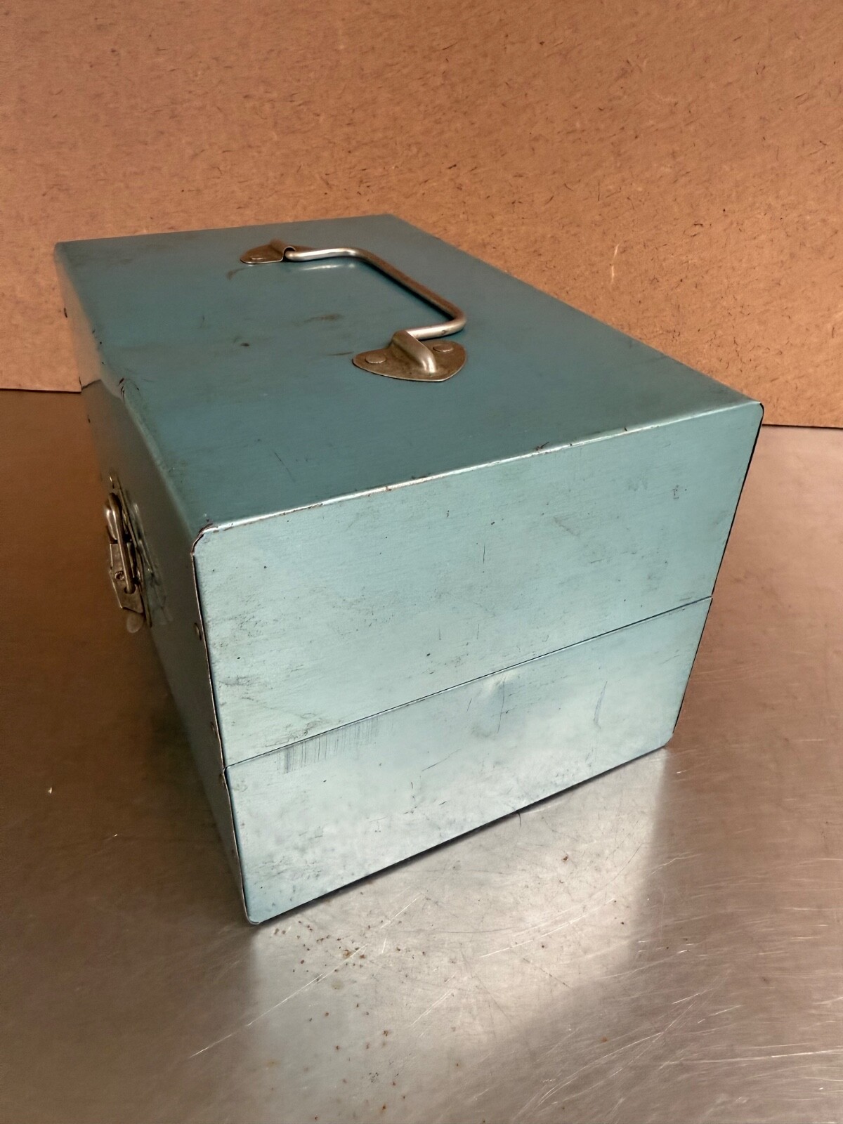 Vintage . Brumberger & Adams Metal Film Can Storage Case Box Containers
