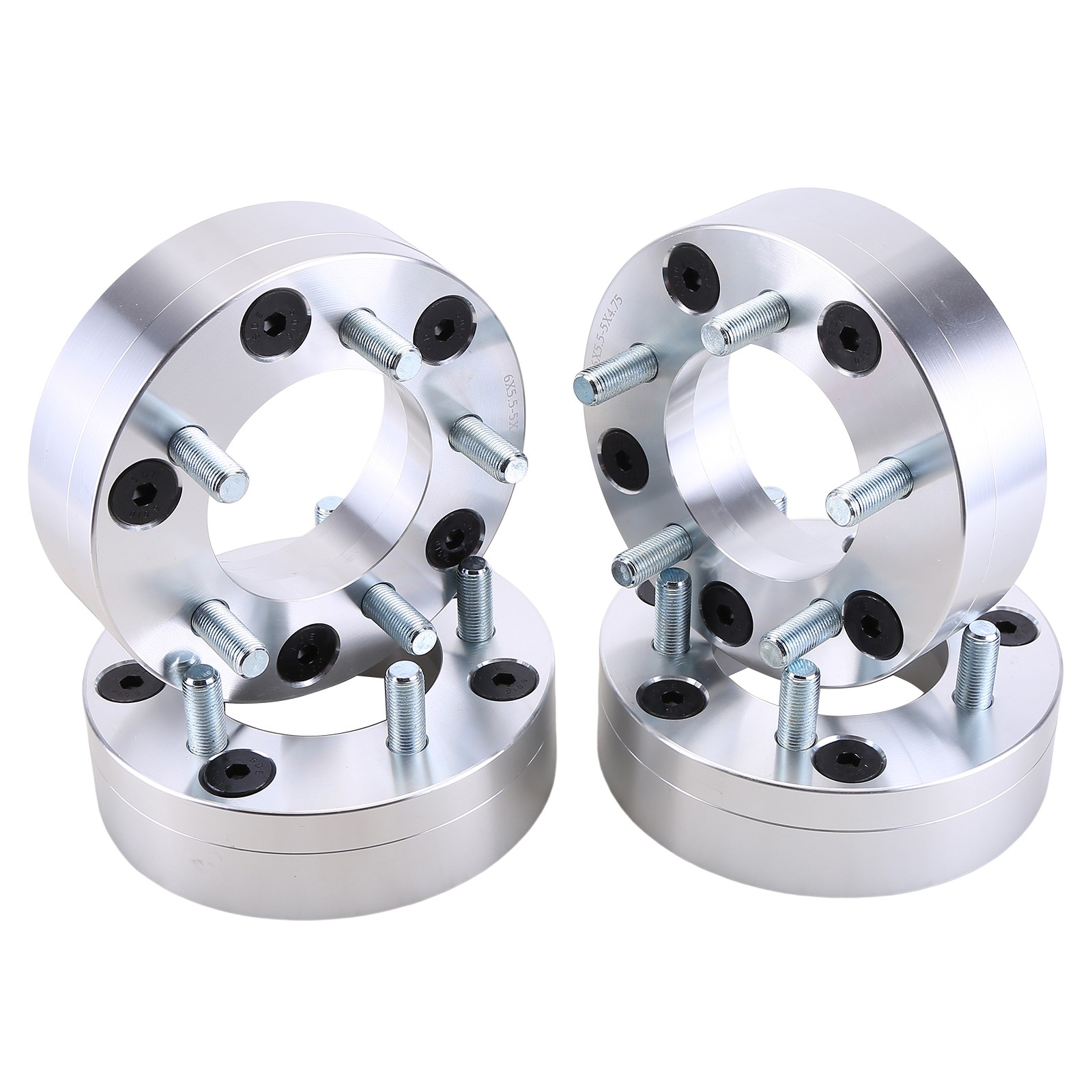 4pc 6X5.5 to 5X4.75 Flange Hubcentric Wheel Spacers 1 Inch 5 Lug Studs for Corve