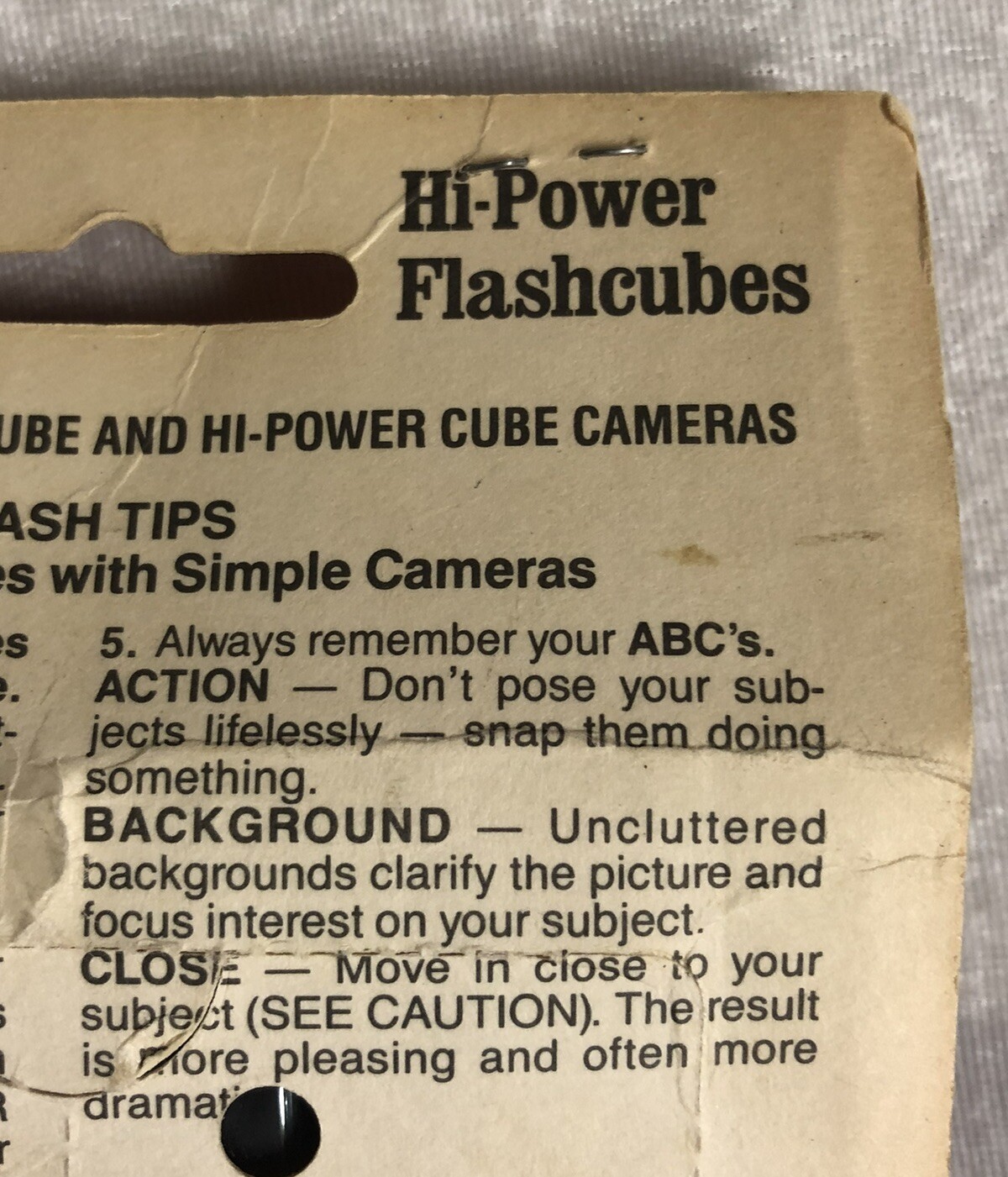 Vintage Hi-Power Flash Cubes