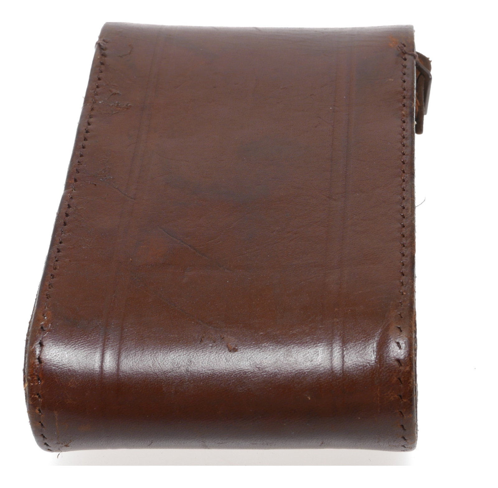 folding bellows camera vintage film antique leather case tan used