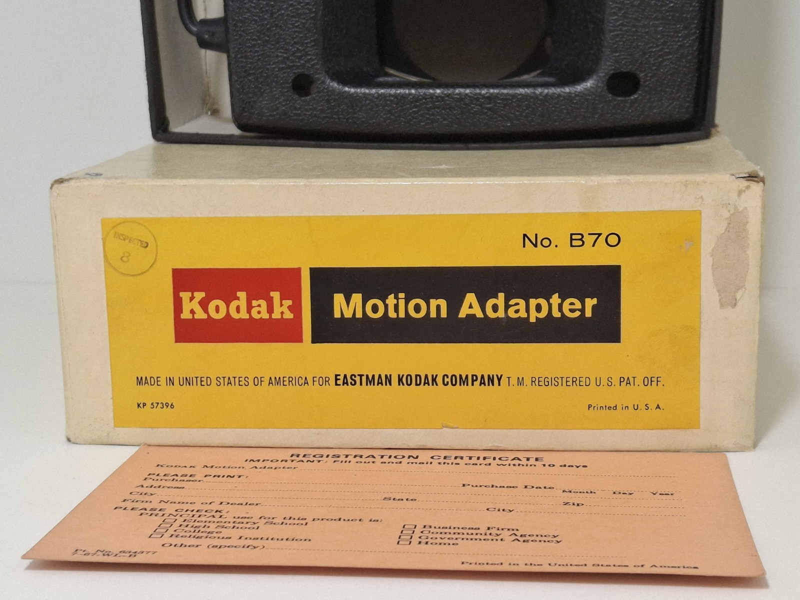 Vintage Kodak Motion Adapter Model B70 5 Watts Made In USA 80 Cycles 110-125V