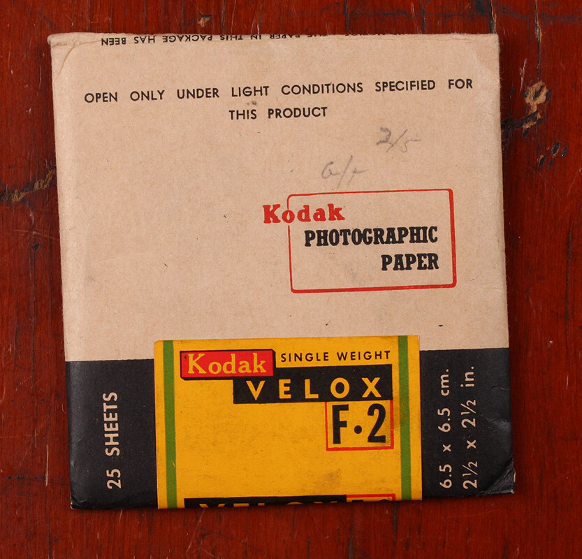 KODAK AUSTRALASIA VELOX PRINT PAPER, 6.5 X 6.5CM, SOLD FOR DISPLAY/cks/216034