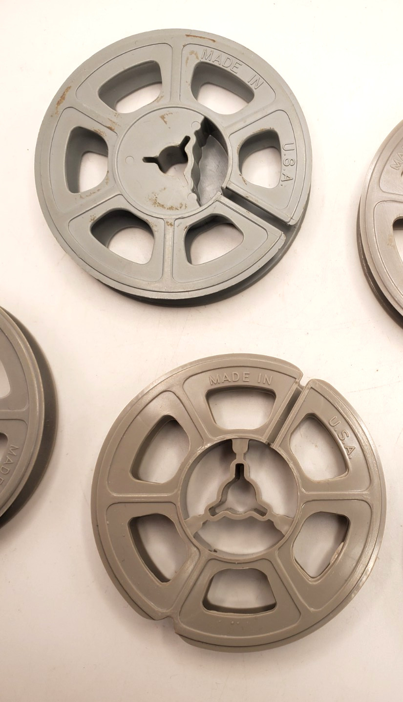 5 Count 3″ Plastic Reels for 8mm Film MADE IN USA vintage