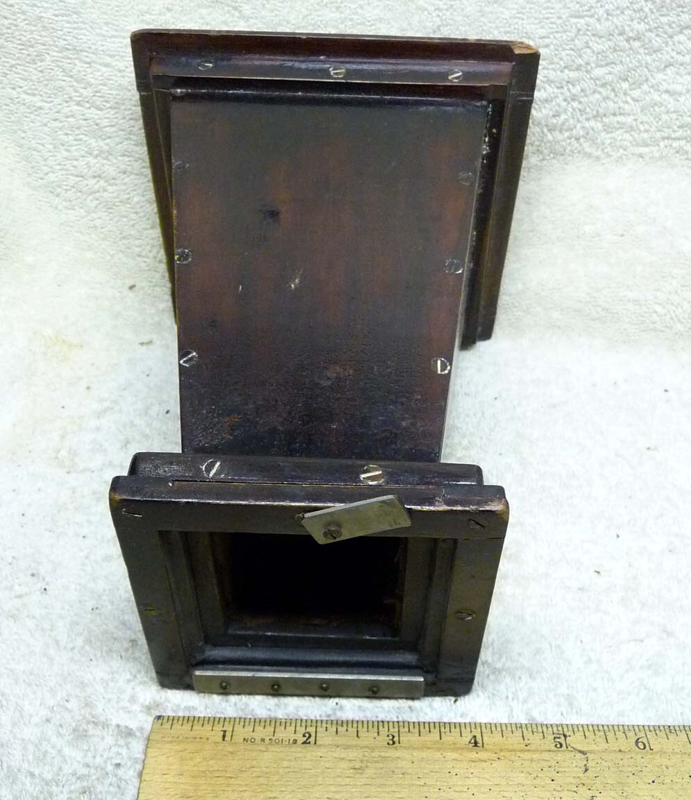 RARE Antique Large Format VIEW Camera WOOD Lens Cone TOP HAT Extension.Close Up?