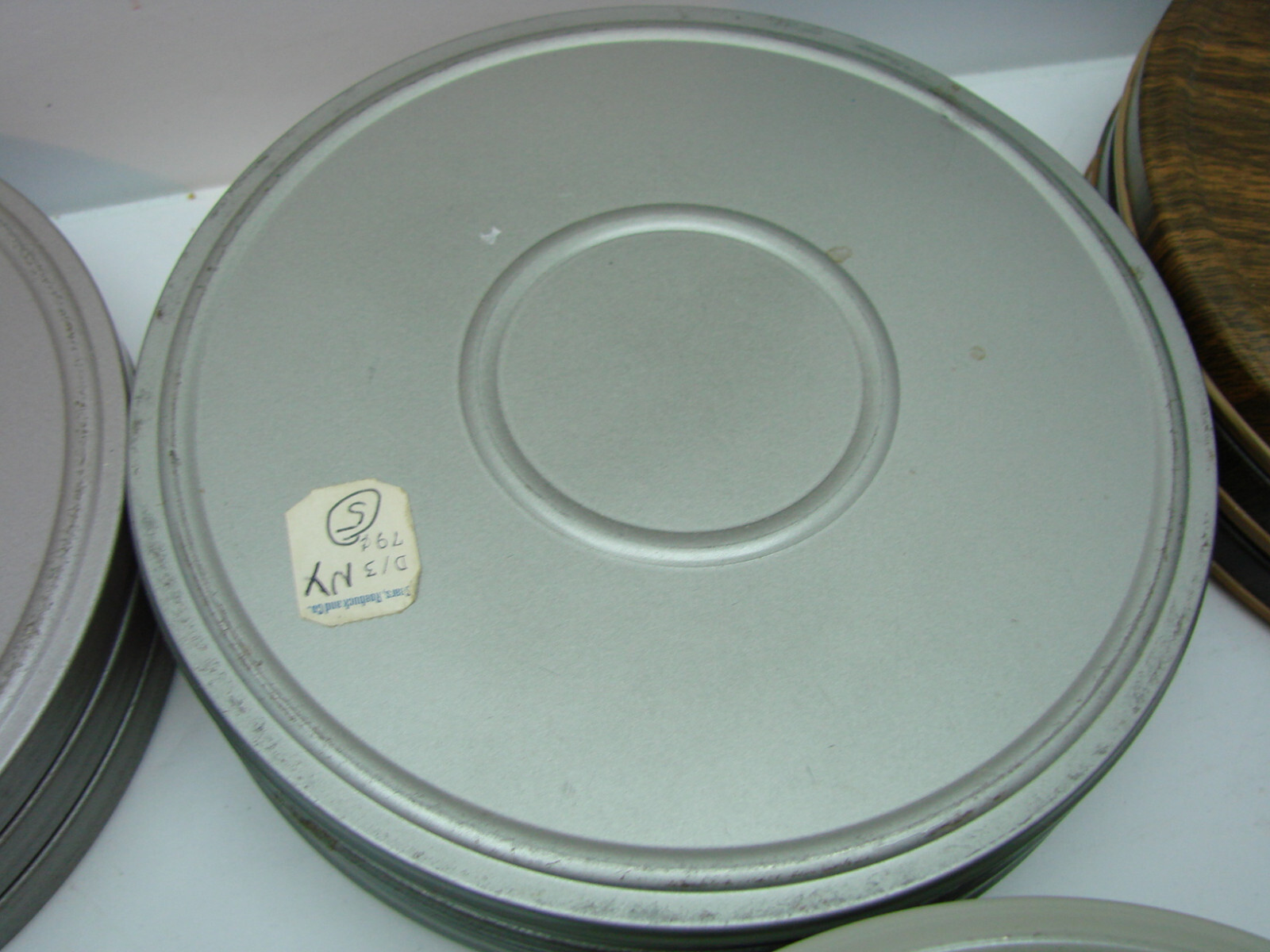 Vtg Dual 8mm 7” Metal Movie Film Reel Cans Only No Reels Fox Furrs Your Choice