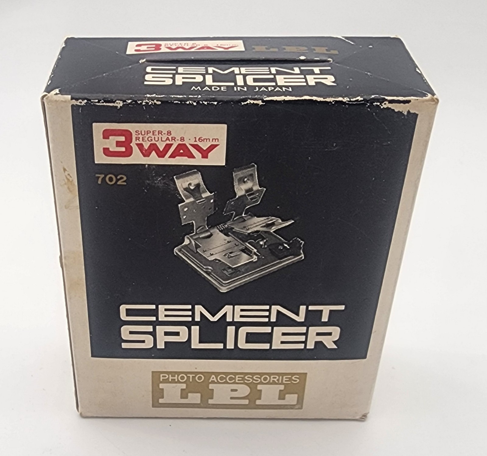 Vintage LPL 3 Way Cement Splicer Film Editing Super 8, Regular 8-16mm 702 Japan