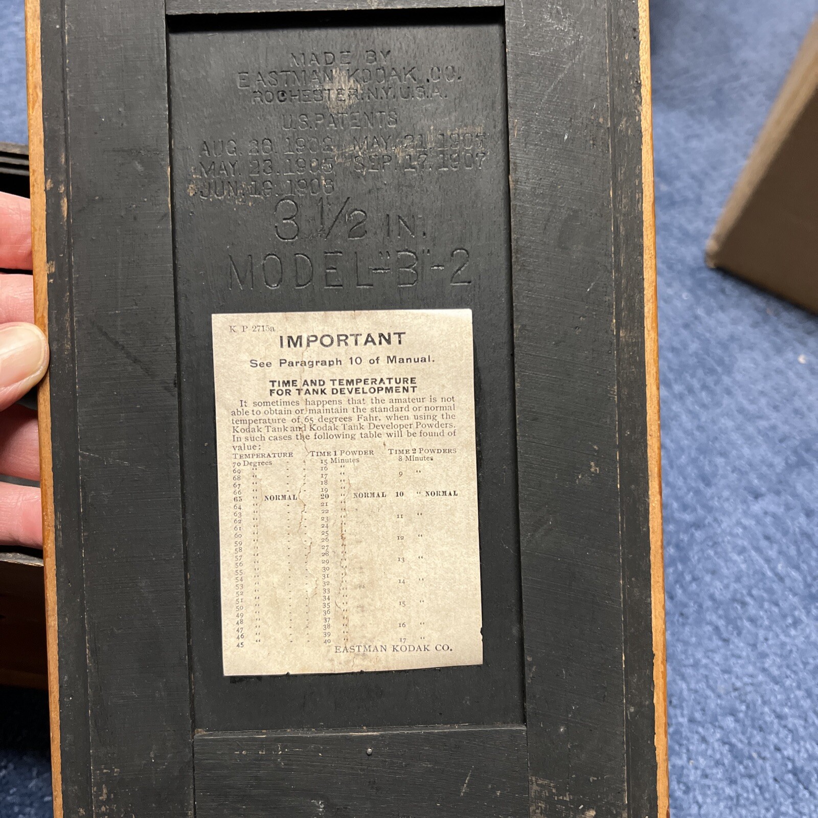 Vintage Kodak Film Tank Model B 2 Circa 1907 Film Developing ￼