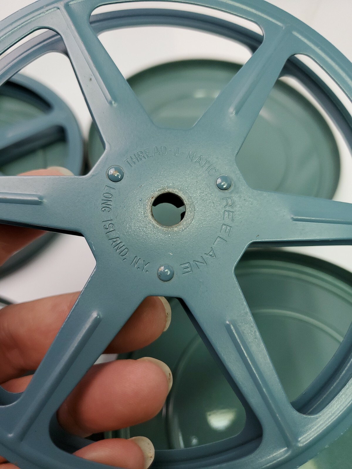 Reelane Thread-o-matic 5″ Film Reel and Canister x2 Preowned